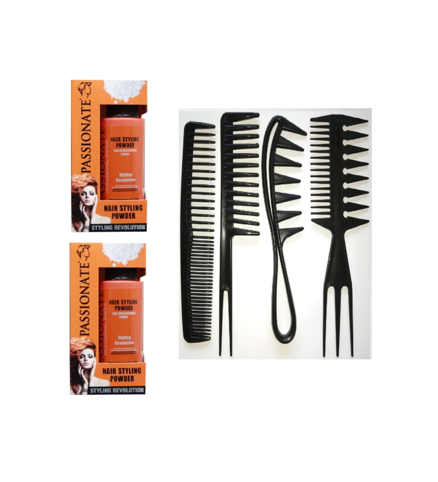 Passionate Styling Volume Hair Powder 20 Gr Tururncux 2 Pieces + 4 Styling Combs - Buy Online on GoSupps.com