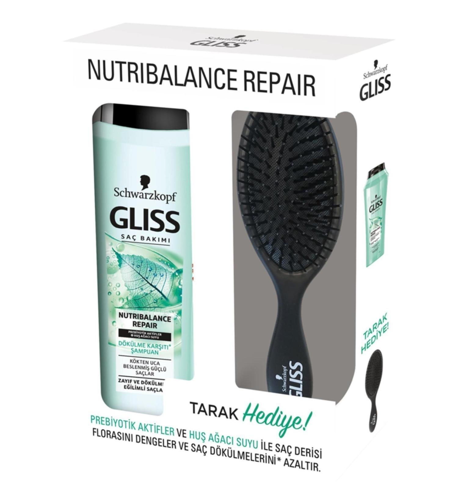 Gliss Nutribalance Anti Hair Loss Shampoo 500 Ml And Comb