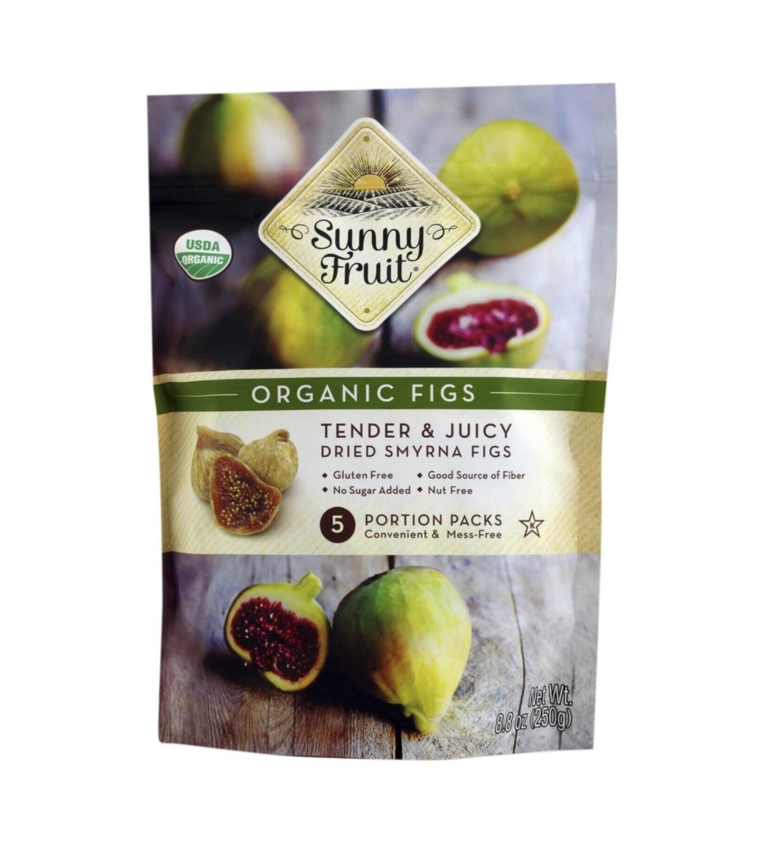 Sunny Fruit Organic Dried Figs 250 gr (5x50gr)