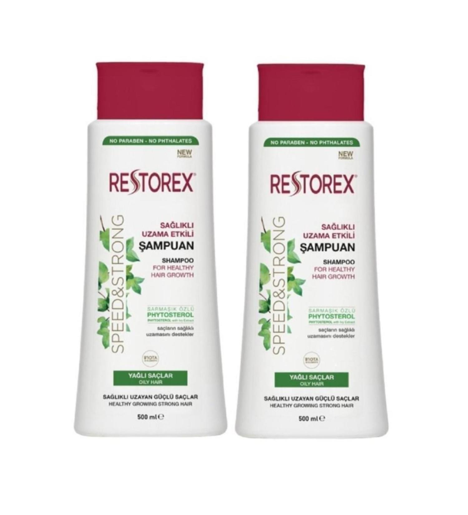 Restorex Oily Hair Growth Effective Shampoo 500 ml 2packs