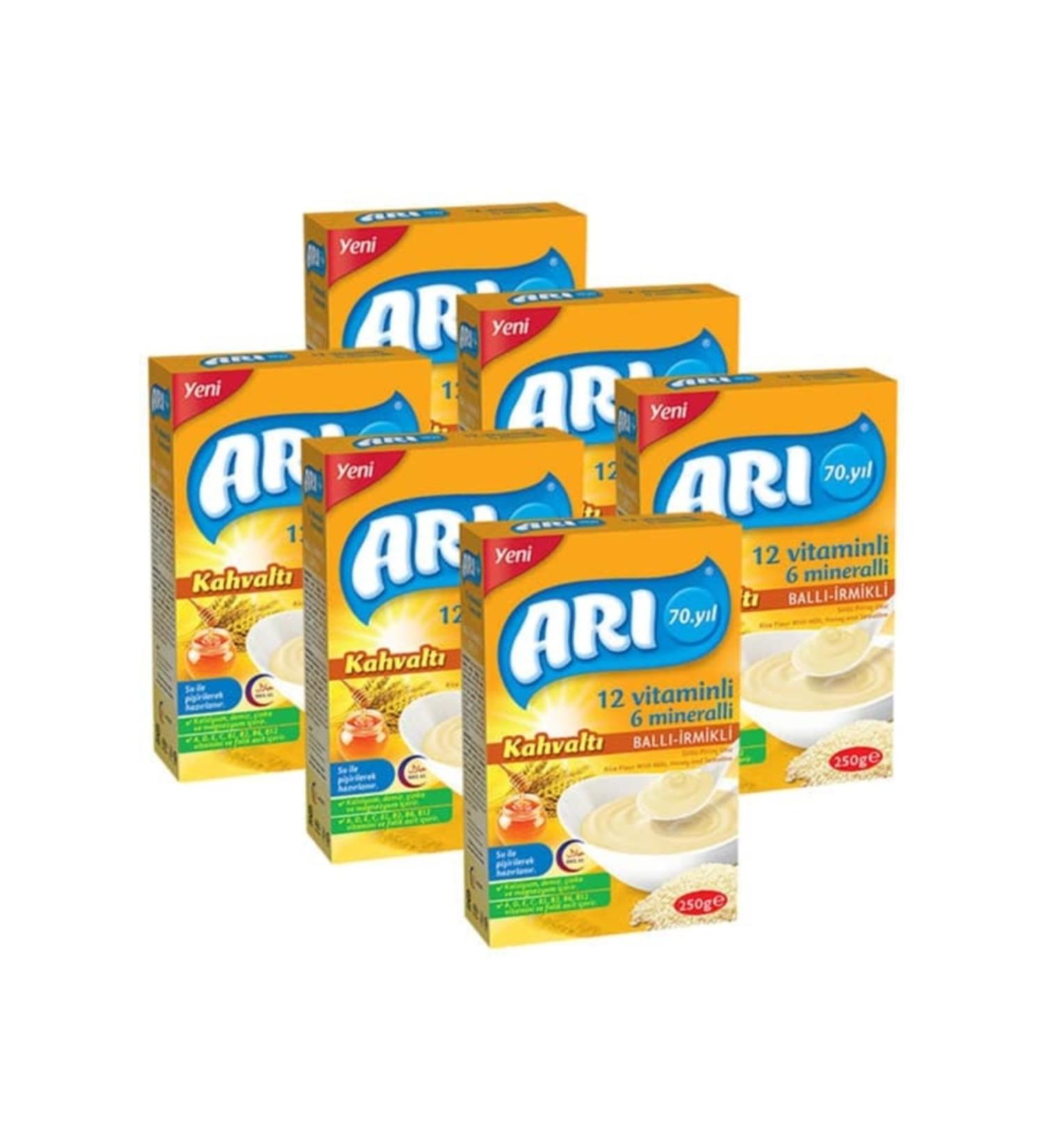 ARI Mama Milk Honey Semolina (breakfast) Rice Flour 250 Gr X 6 Pieces