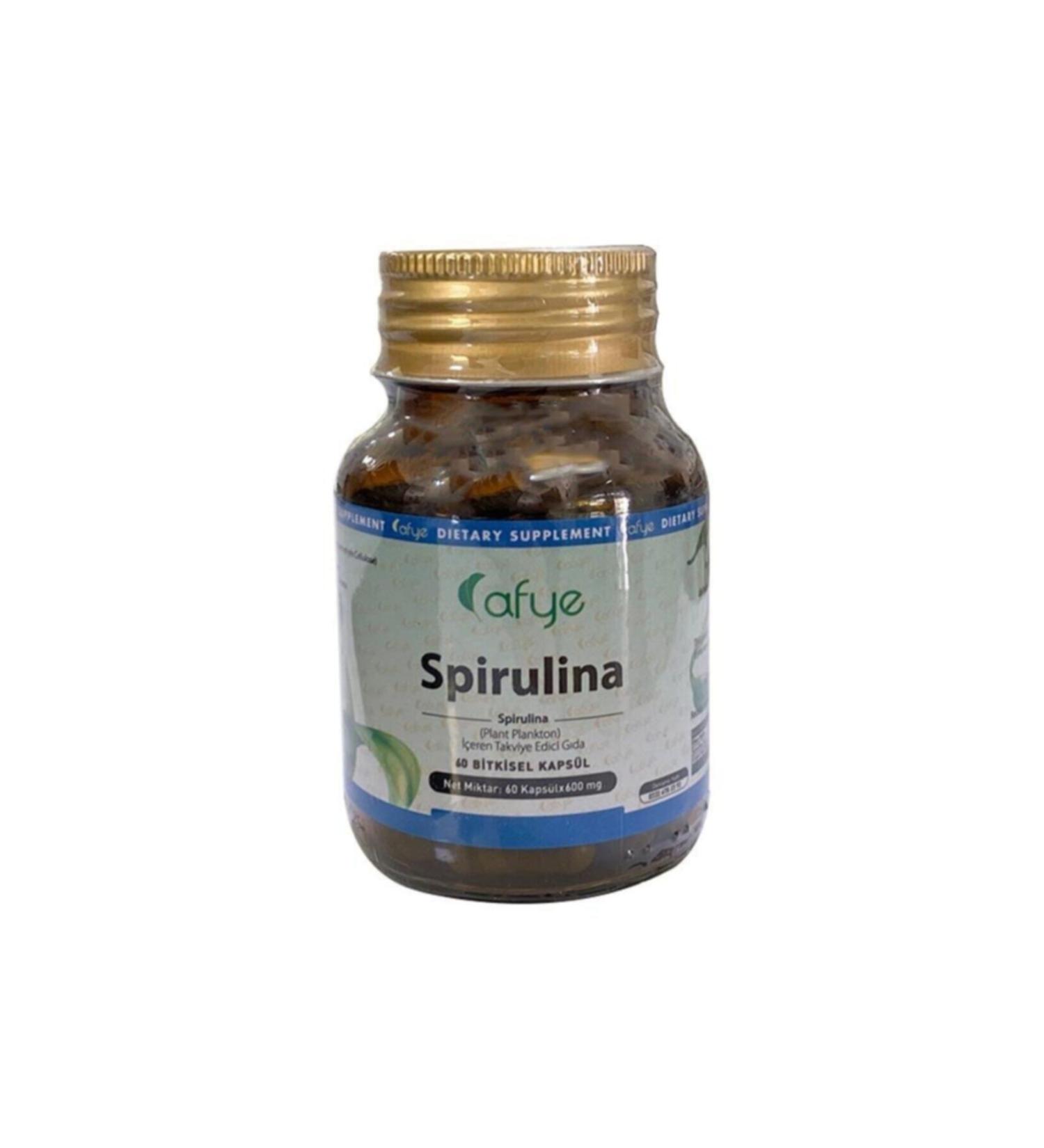 Afye Spirulina Food Supplement 60 Capsules
