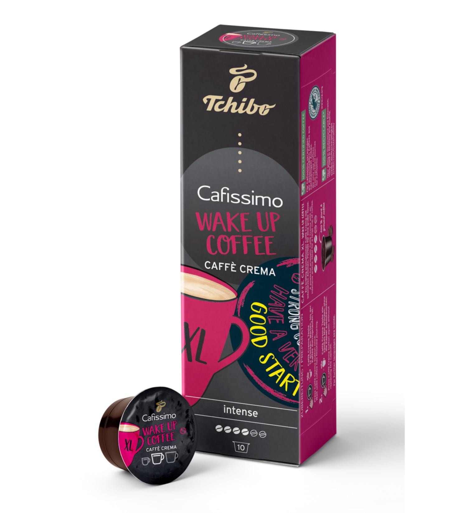 Tchibo Cafissimo Caffe Crema XL Wake Up 10 Capsules Coffee - Buy Online on GoSupps.com