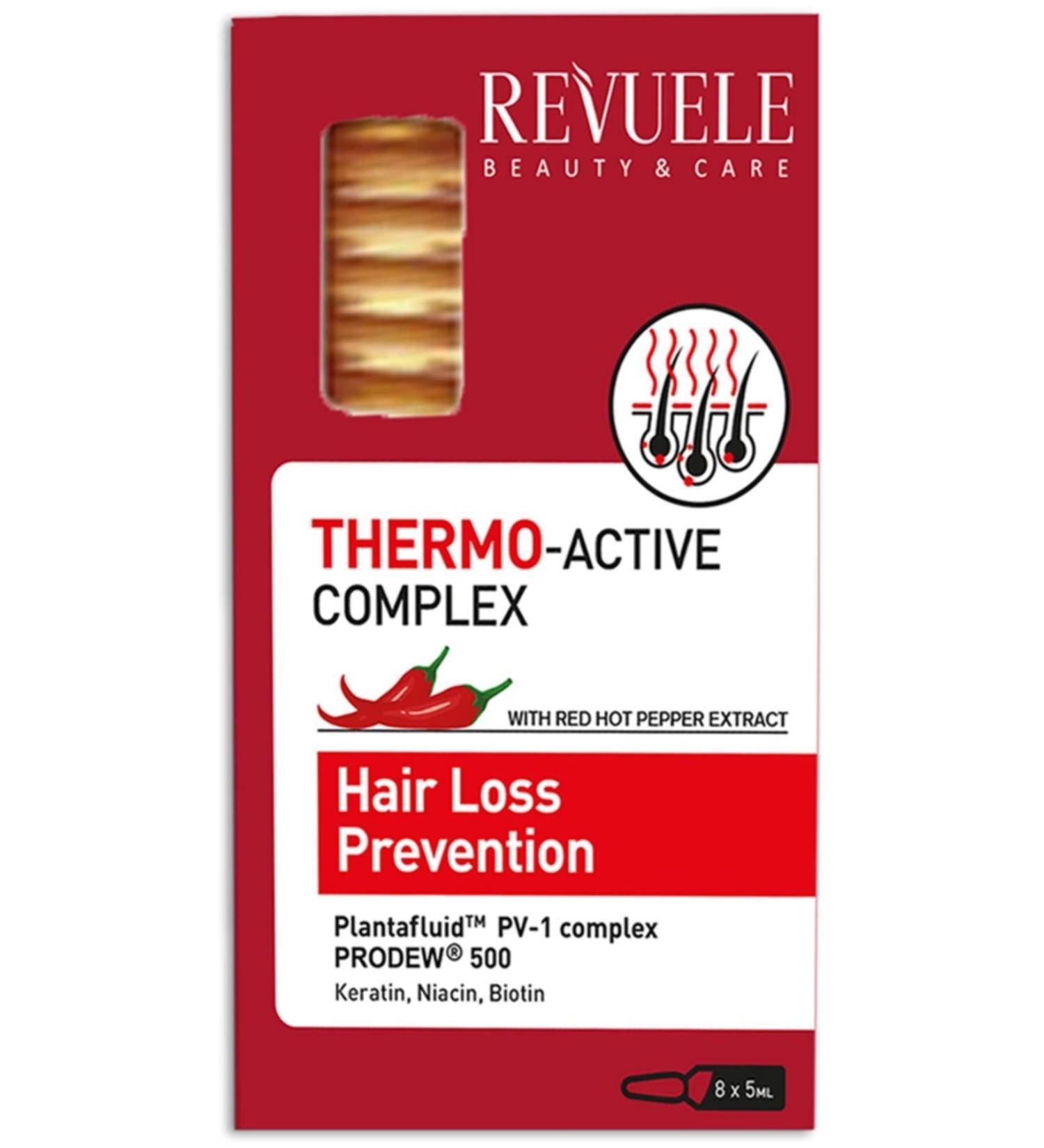 Revuele Hair Ampoule Thermo Active Complex - Anti-Loss 8*5 Ml Hot Pepper Ampoule