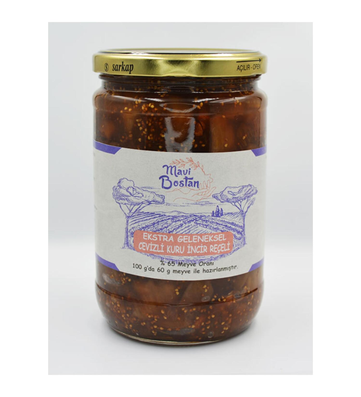 Blue Bostan Extra Traditional Walnut Dried Fig Jam 900gr