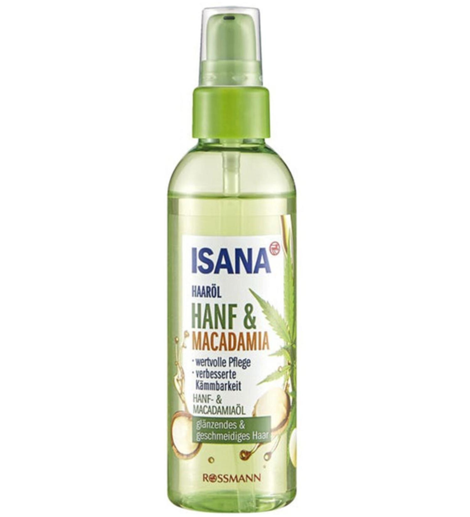 ISANA Hair Care Oil Hemp & Macadamia Oil Extract 100ml Category: Hair Serum and Oil