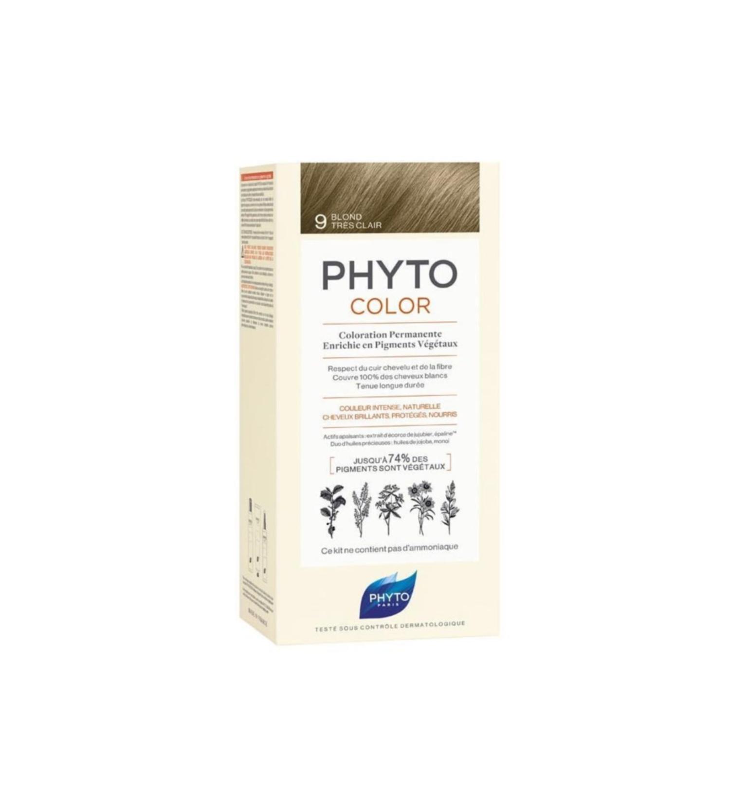 Phyto Color 9 Light Blonde Ammonia-Free Permanent Herbal Hair Dye