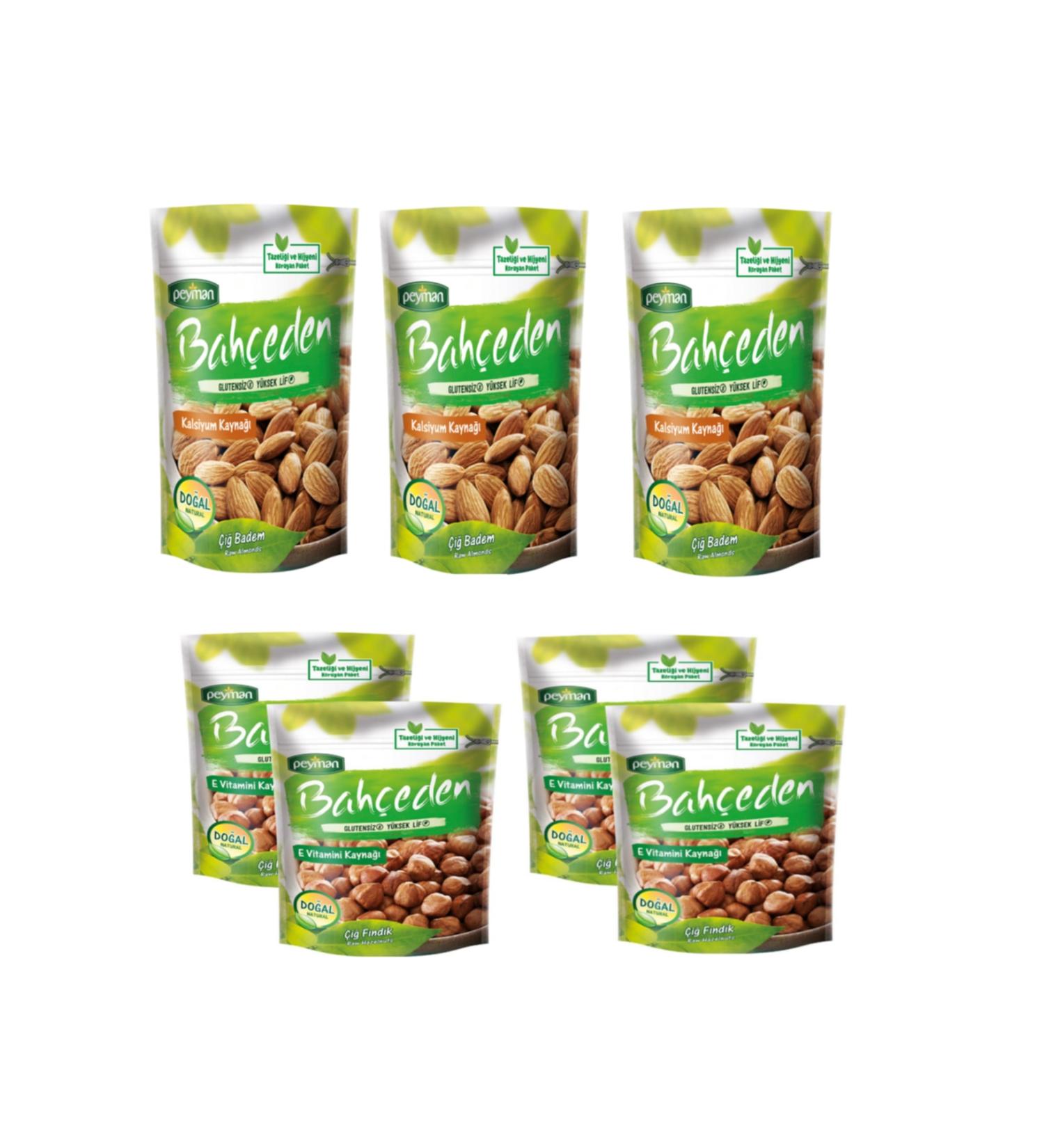 From the Garden 3 Raw Almonds 175gr 4 Raw Hazelnuts 180gr