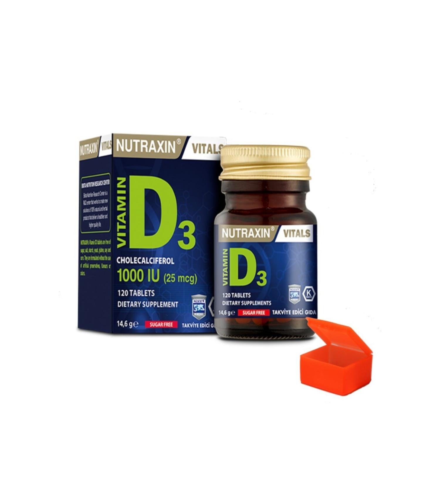 Nutraxin Vitamin D3 120 Tablets