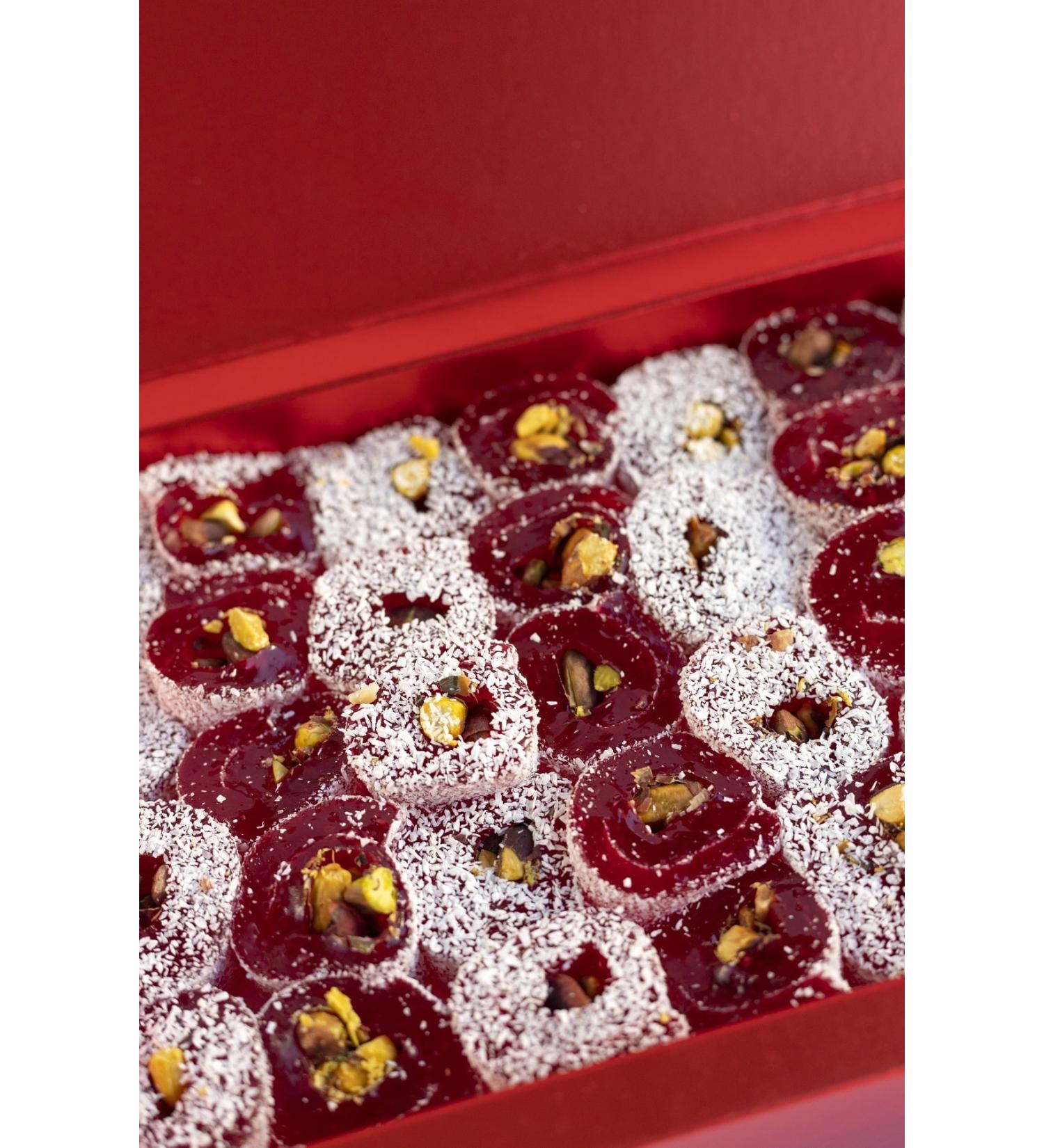 Rumeli Turkish Delight Sarma Pomegranate and Pistachio Turkish Delight 900gr