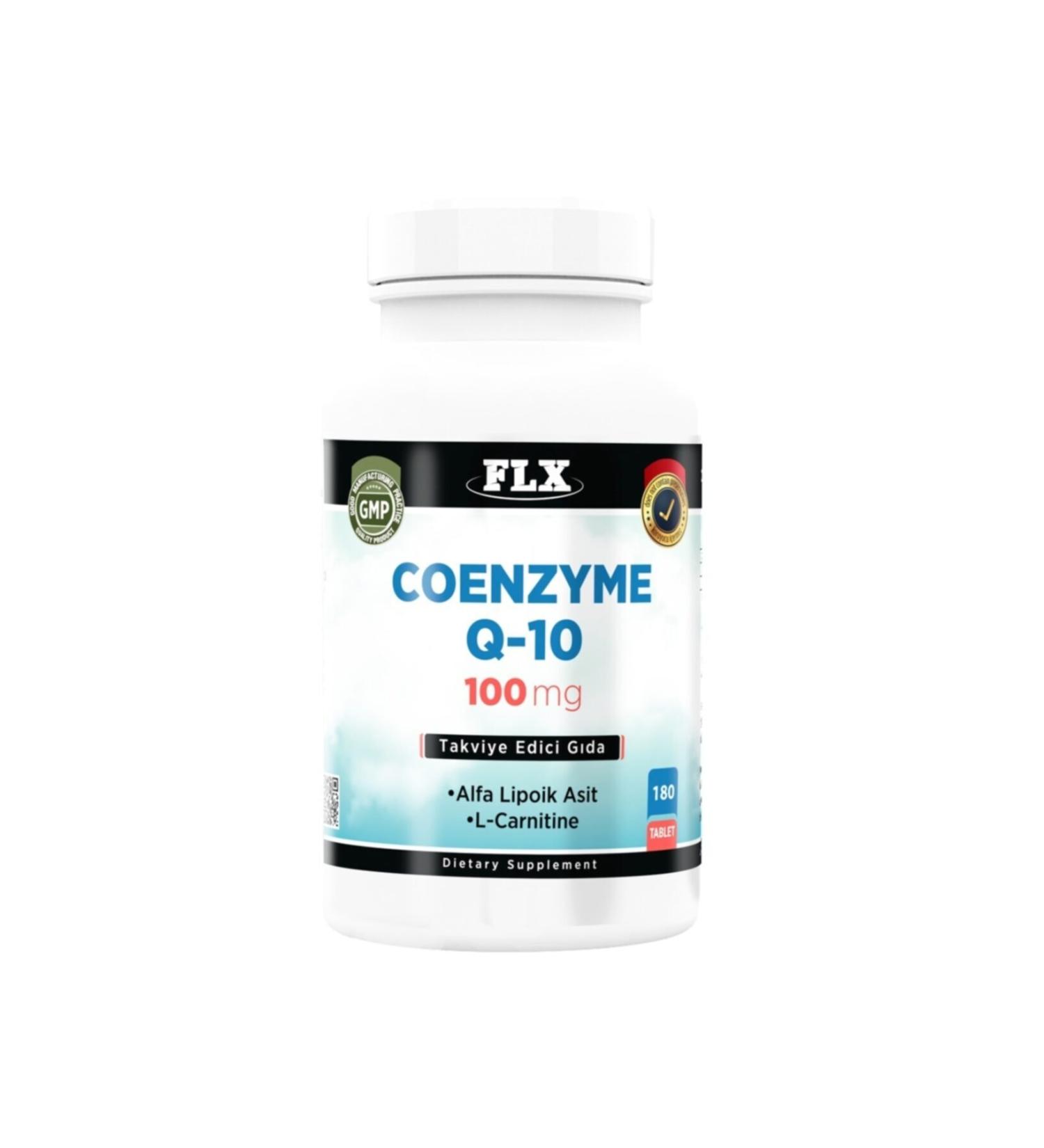 FLX Coenzyme Q-10 L-carnitine Alpha Lipoic Acid 180 Tablets