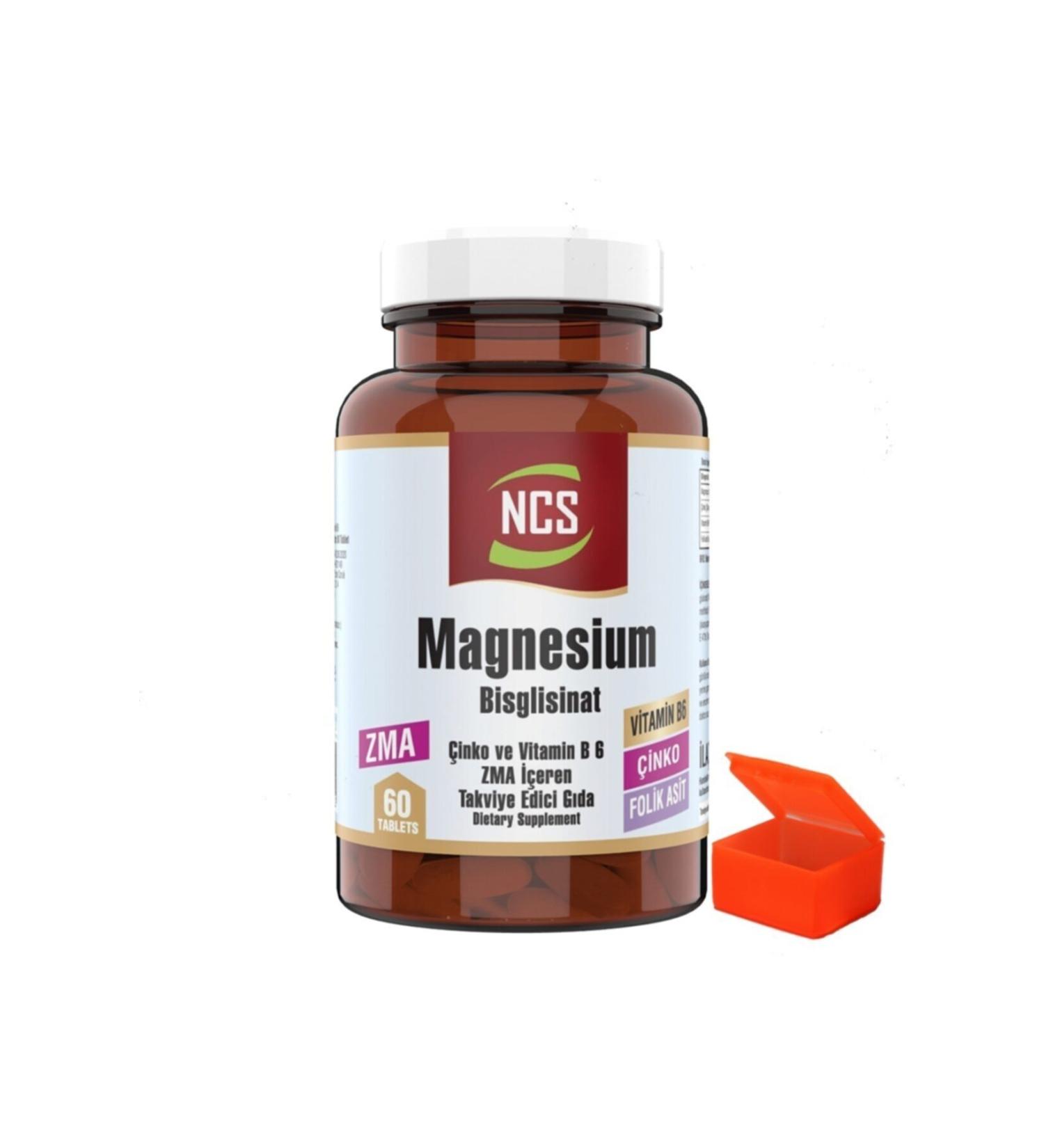 Ncs Zma Magnesium Bisglycinate Vitamin B6 Folic Acid 60 Tablets - Buy Online on GoSupps.com