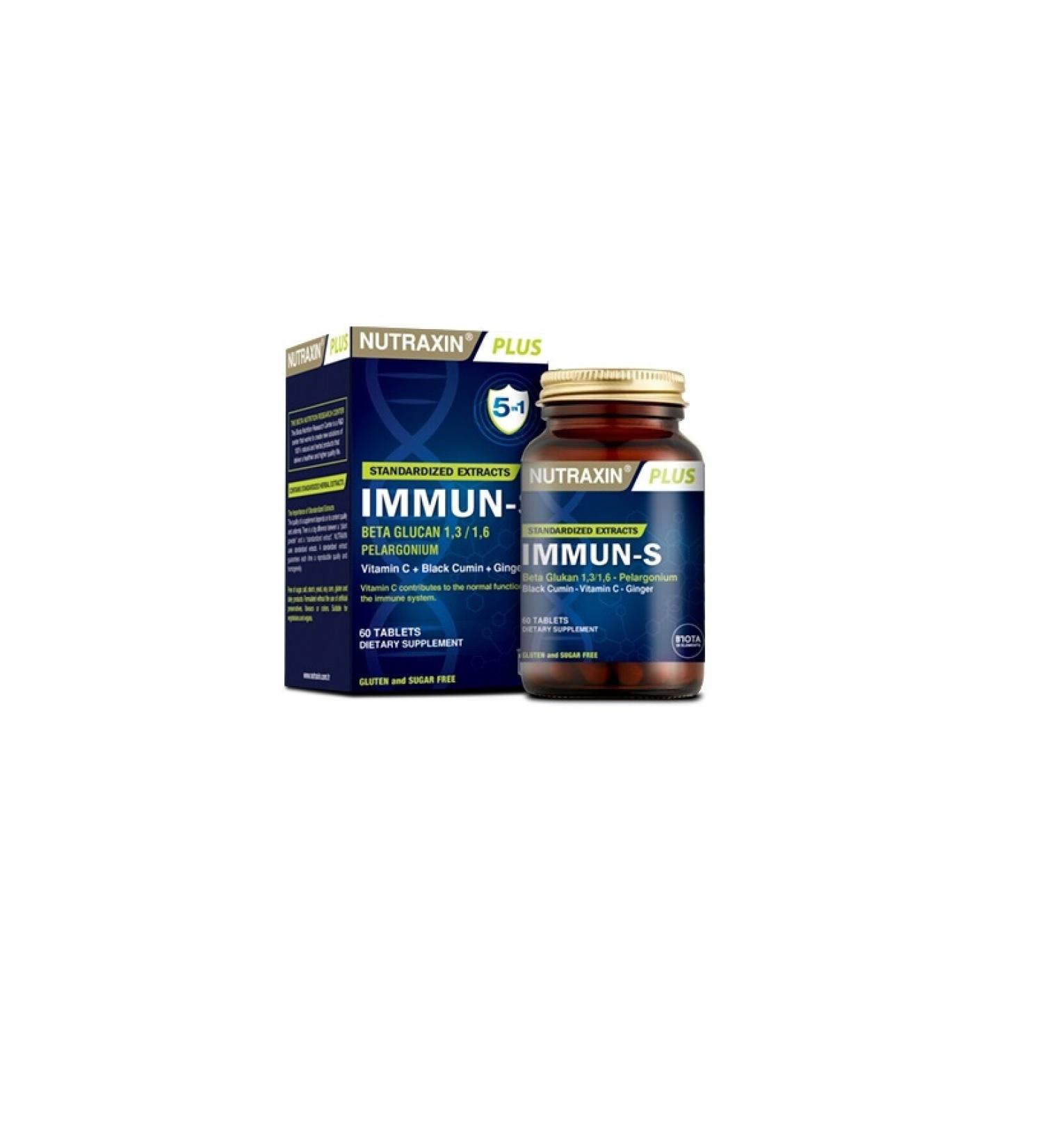 Nutraxin African Geranium and Ginger Containing Immun-s 60 Tablets