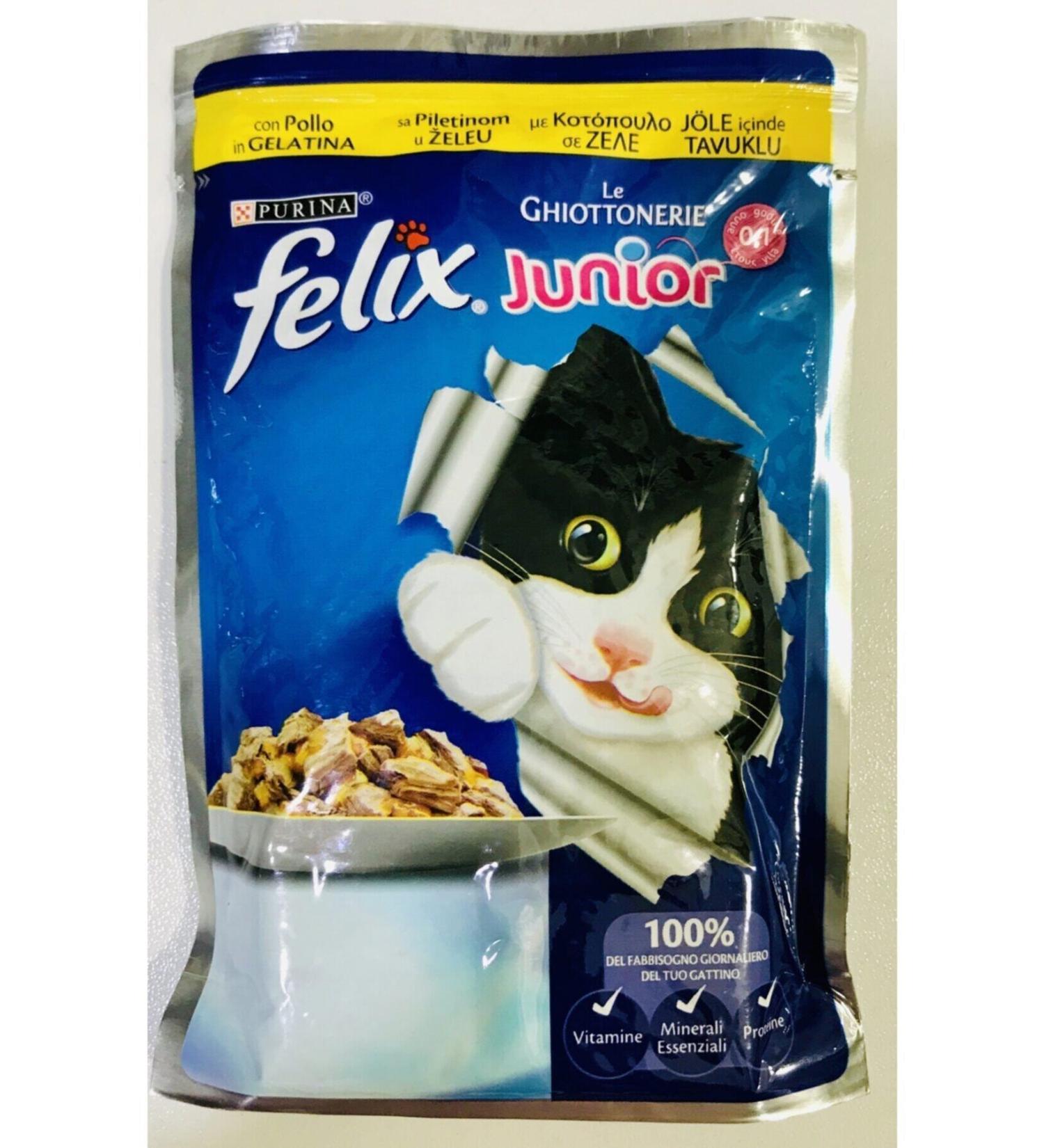 FELIX Junior Chicken 5 X Kitten Canned Food 0-1 Years