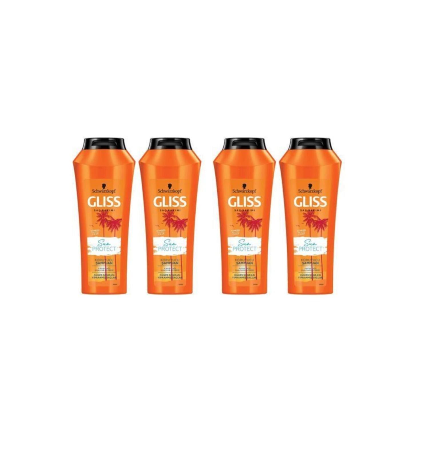 Gliss Sun Protect Shampoo 525 Ml * 4 Pieces