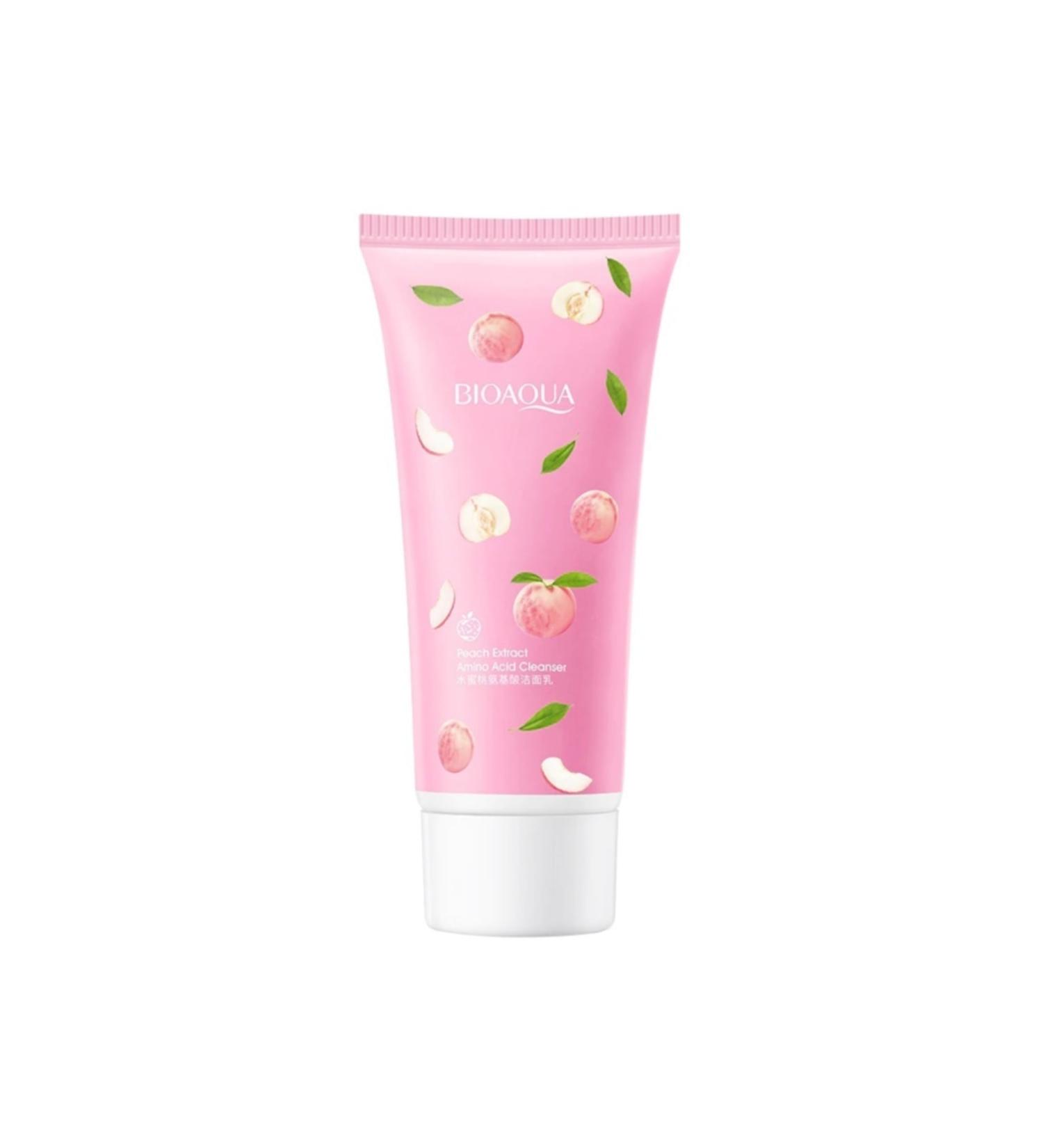 BIOAQUA Peach and Amino Acid Sensitive Facial Cleanser 100 gr - Buy Online on GoSupps.com