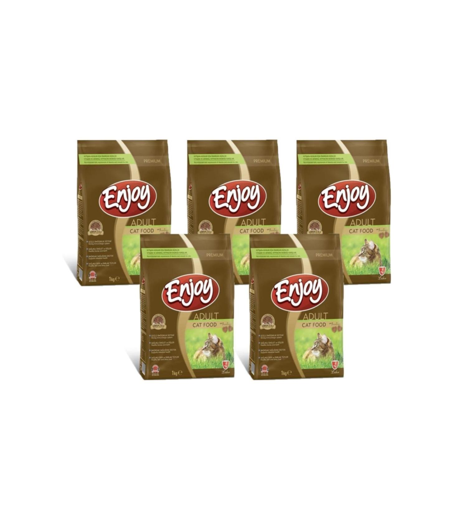 Enjoy Chicken Adult Cat Food 1 kg 5 Pieces