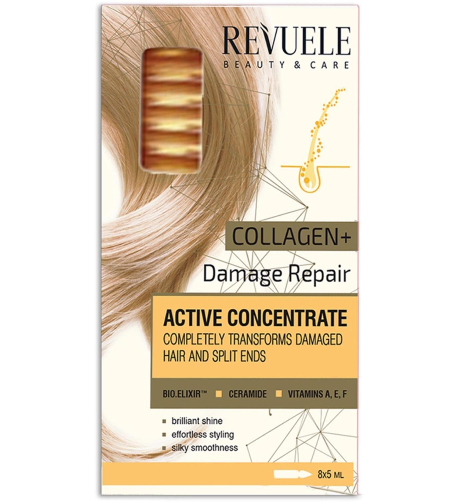 Revuele Brand: Hair Ampoule Collagen + Damaged Hair 8*5 Ml Category: Hair Tonic
