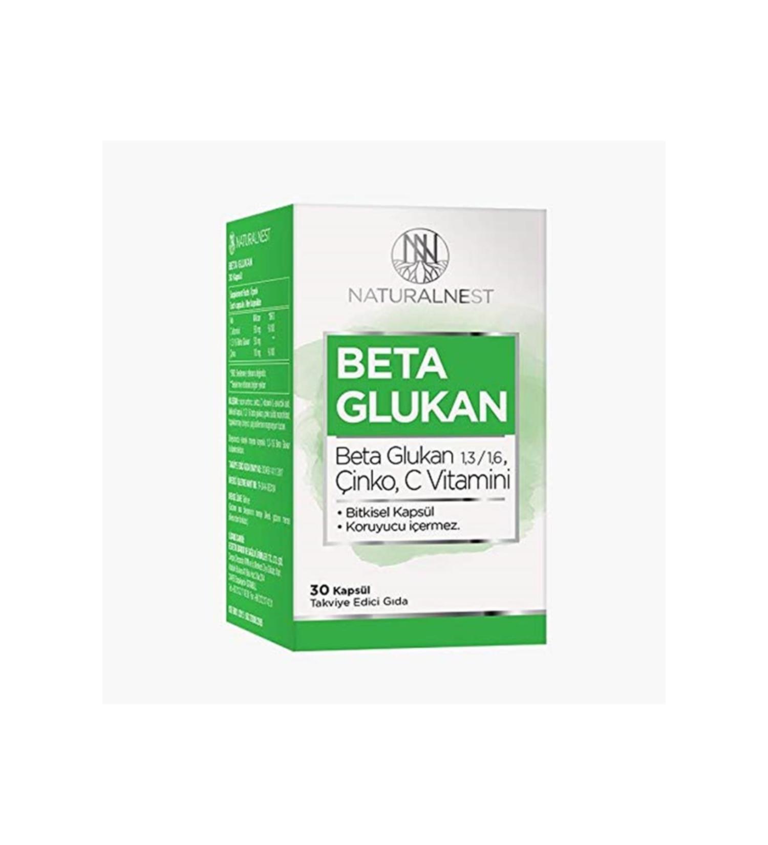 Natural Nest Beta Glucan 30 Hard Capsules