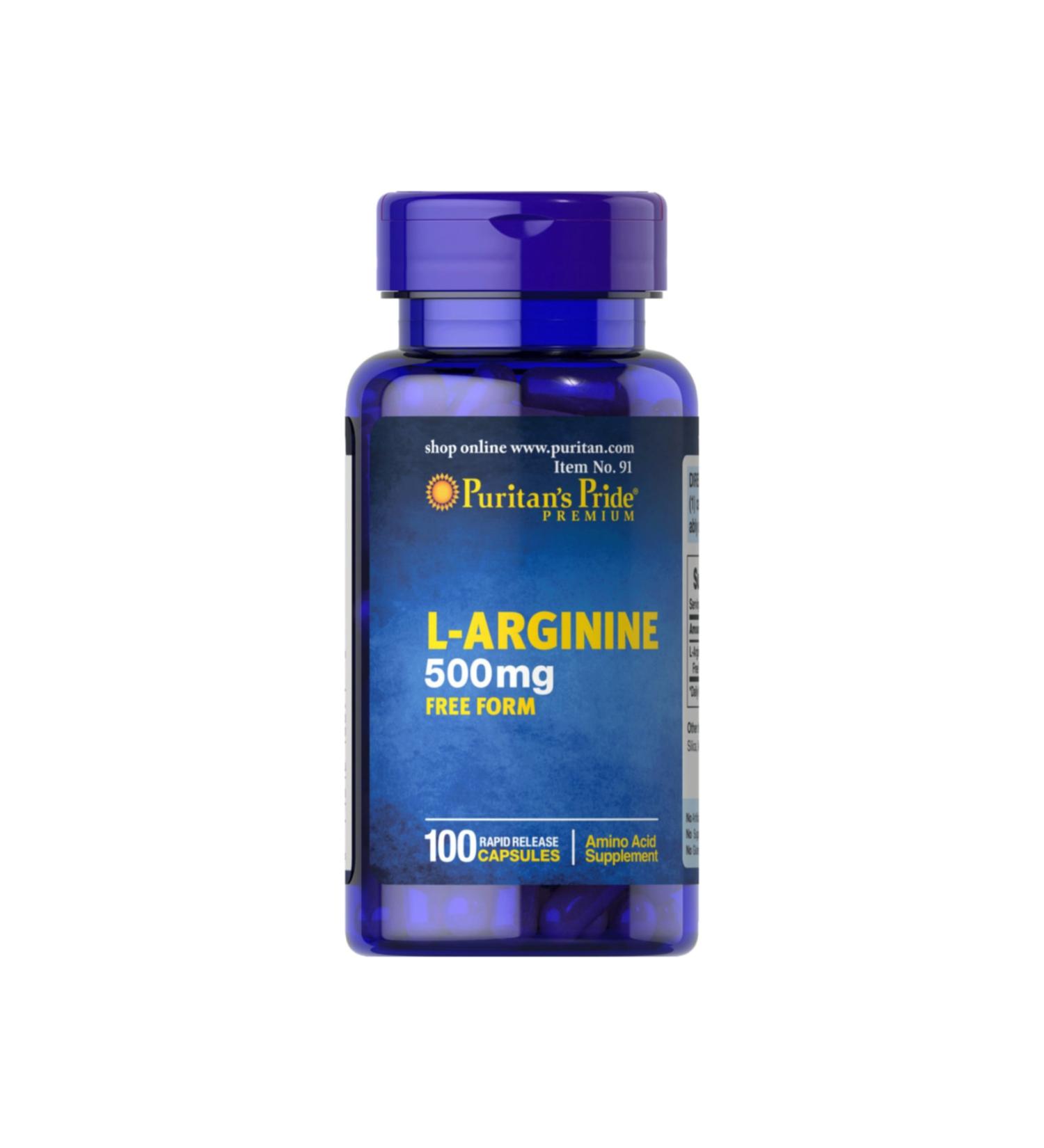 Puritan's Pride L-arginine 500 Mg 100 Capsules