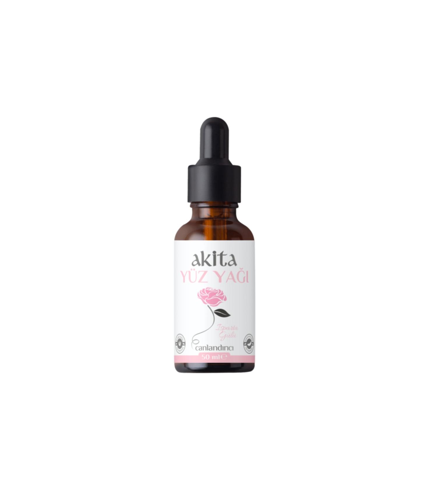 Akita %100 Natural Face Oil Rose 50ml - High Frequency