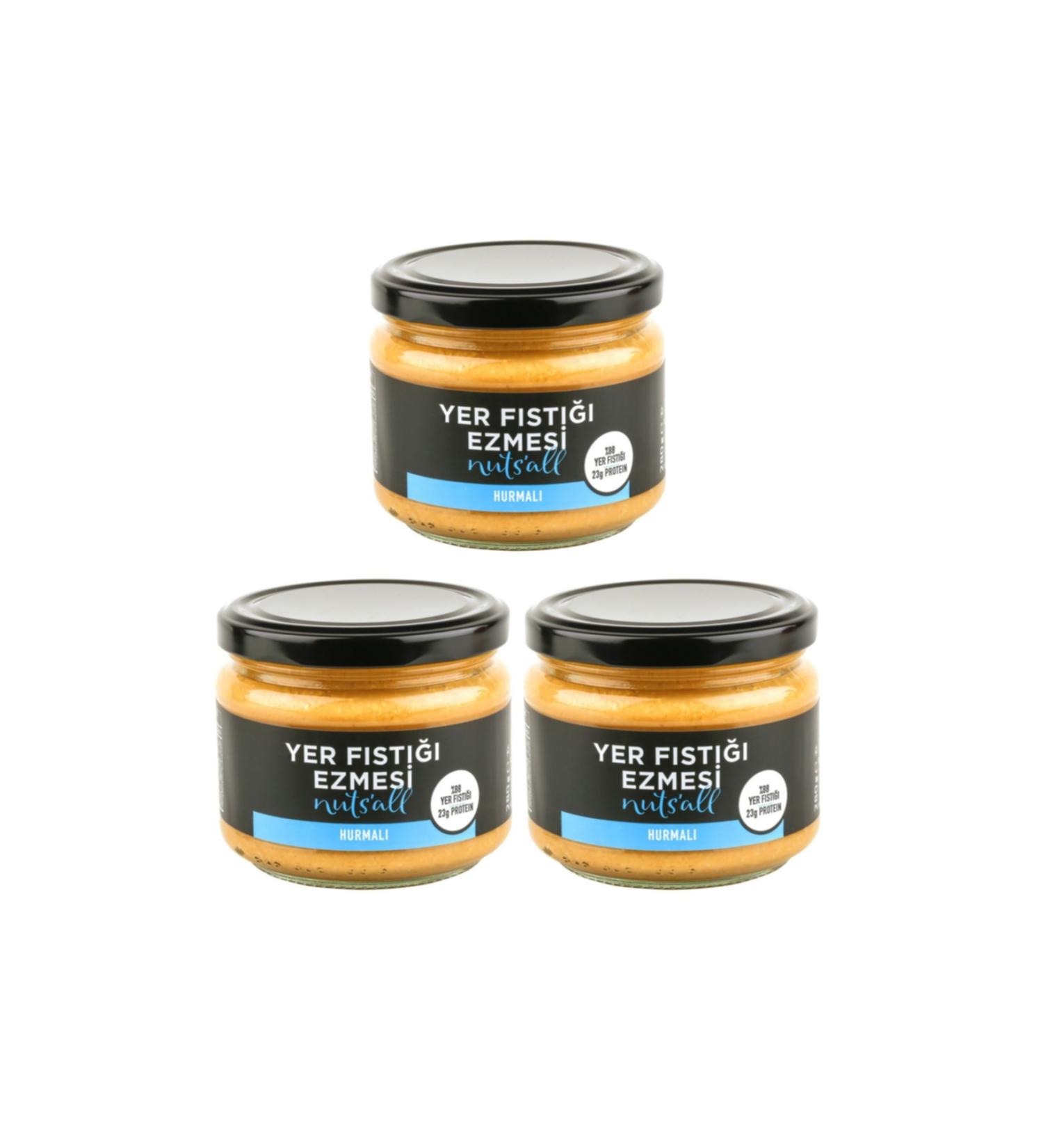 Nuts'All Date Peanut Butter 280 gr X 3 Pieces