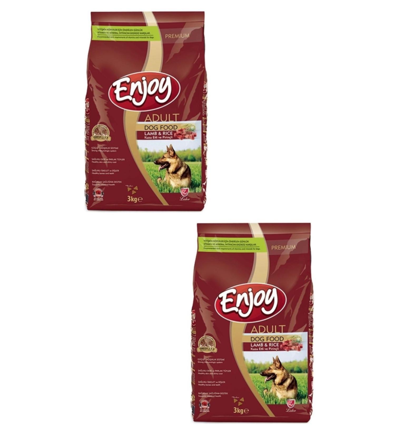 Enjoy Lamb Rice Adult Dog Food 3 kg 2 Pieces