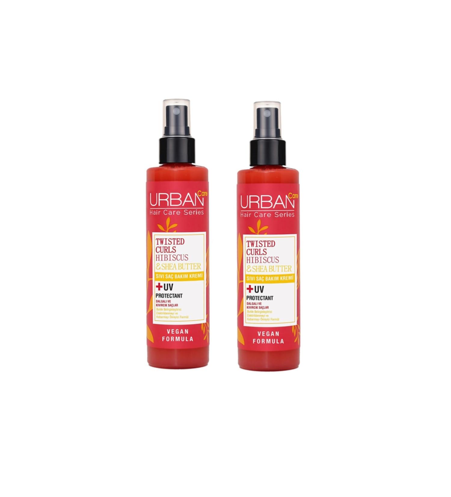 Urban Care Curl Defining Liquid Hair Care Cream with Hibiscus and Shea Butter 200 Ml 2 Pieces