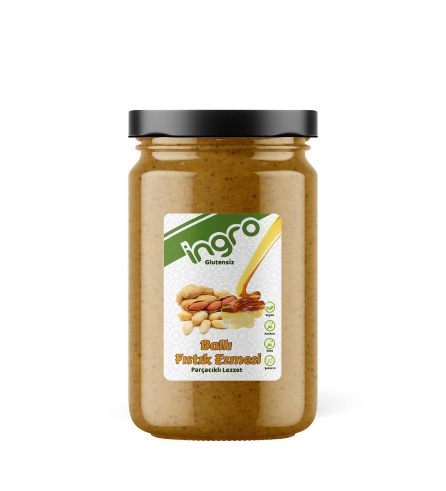 Ingro Gluten-Free Honey Peanut Butter (Flavour with Chunks) 970 G