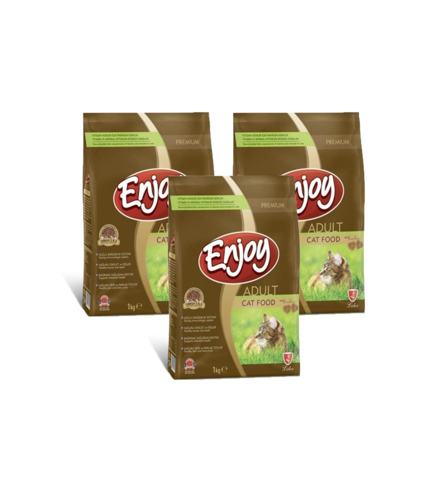 Enjoy Chicken Adult Cat Food 1 kg 3 Pieces