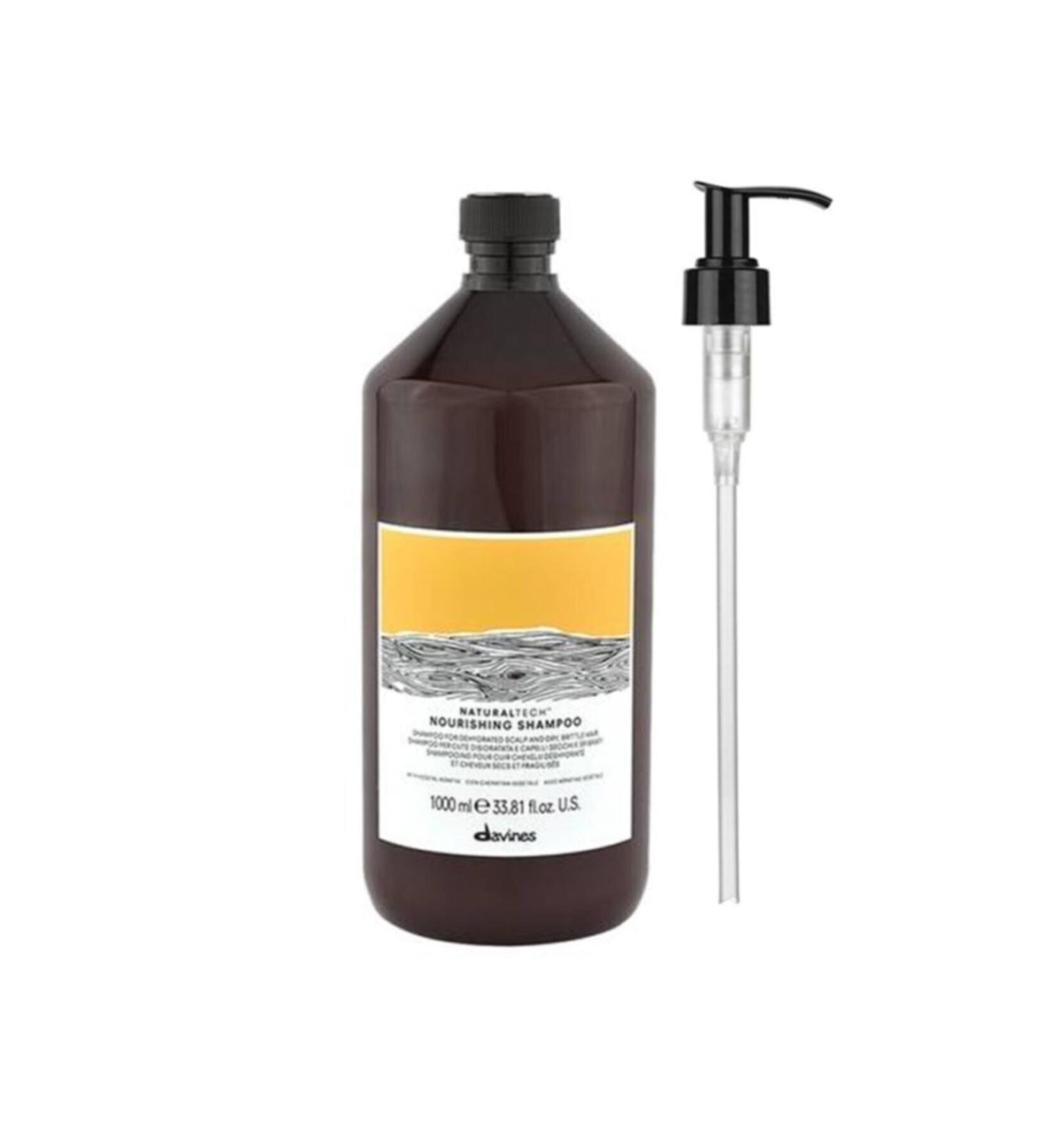 Davines Natural Nourishing Repair Shampoo for Damaged Hair 1000 Ml Pump Gift. Key Hairdresser