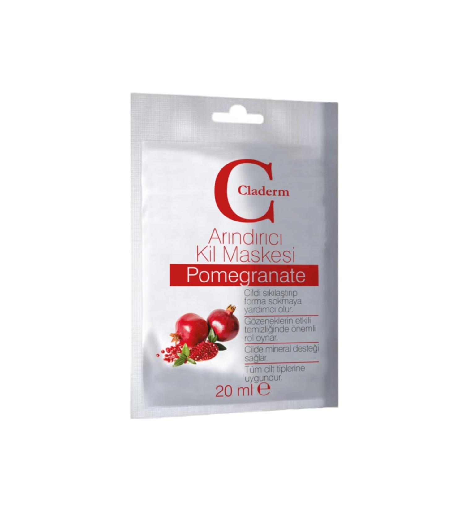 Claderm Purifying Clay Mask Pomegranate 20 ml