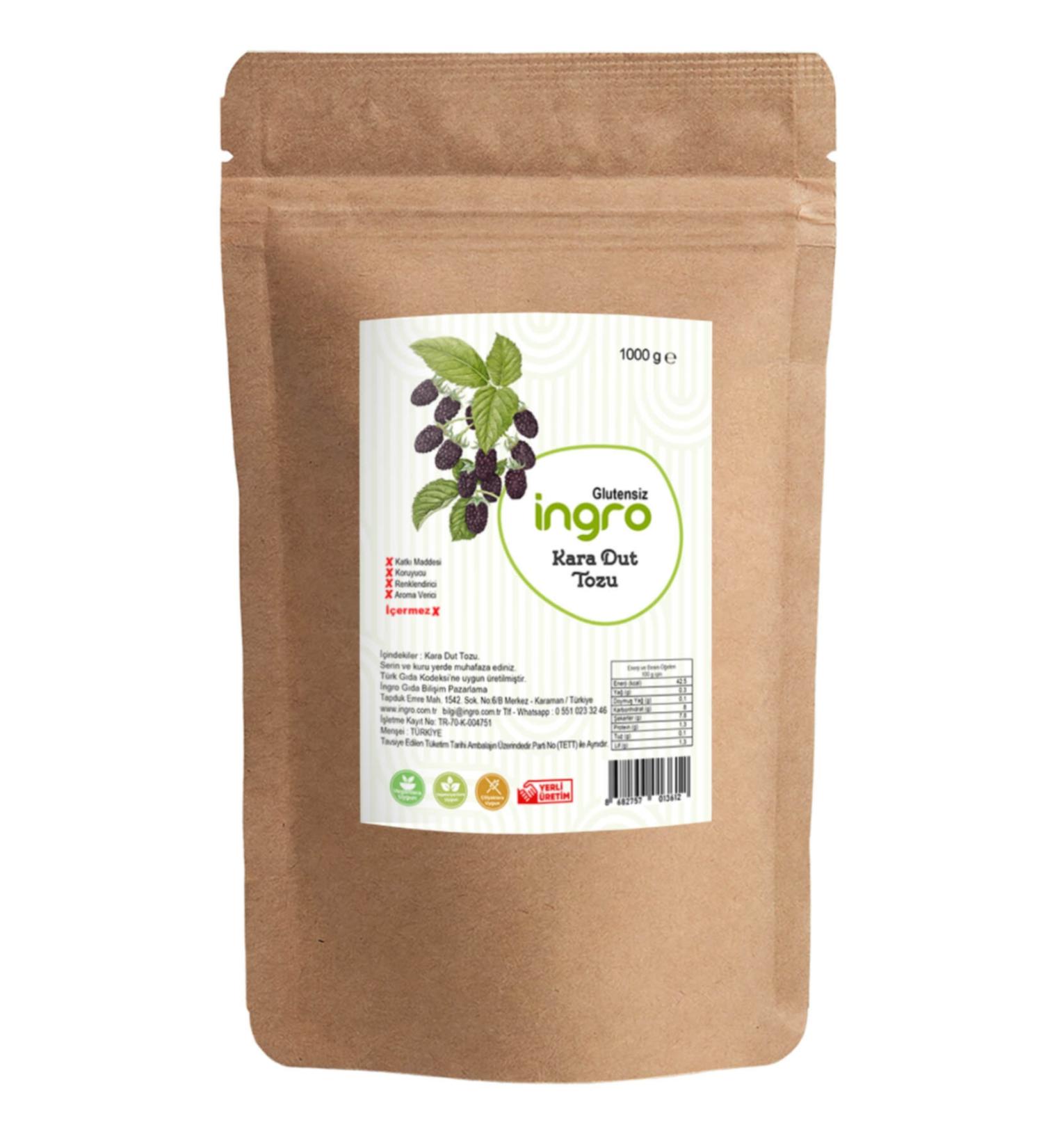 Ingro Gluten-Free Dried Black Mulberry Powder 1000g