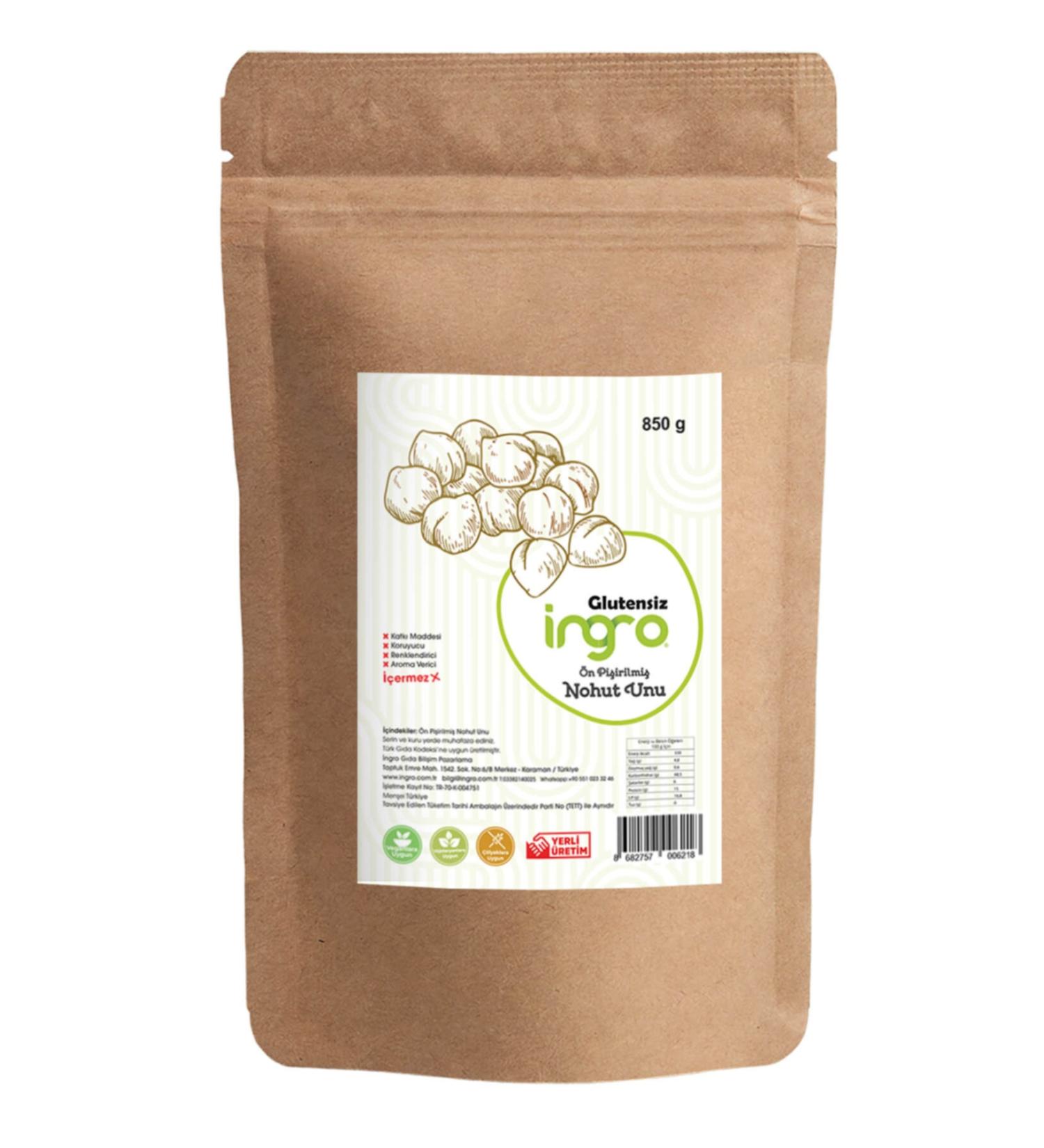 Ingro Gluten Free Pre-Cooked Chickpea Flour 850 G