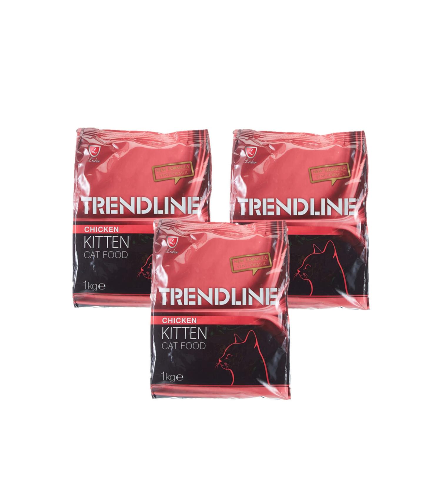 Trendline Chicken Kitten Cat Food 1 kg 3 Pieces