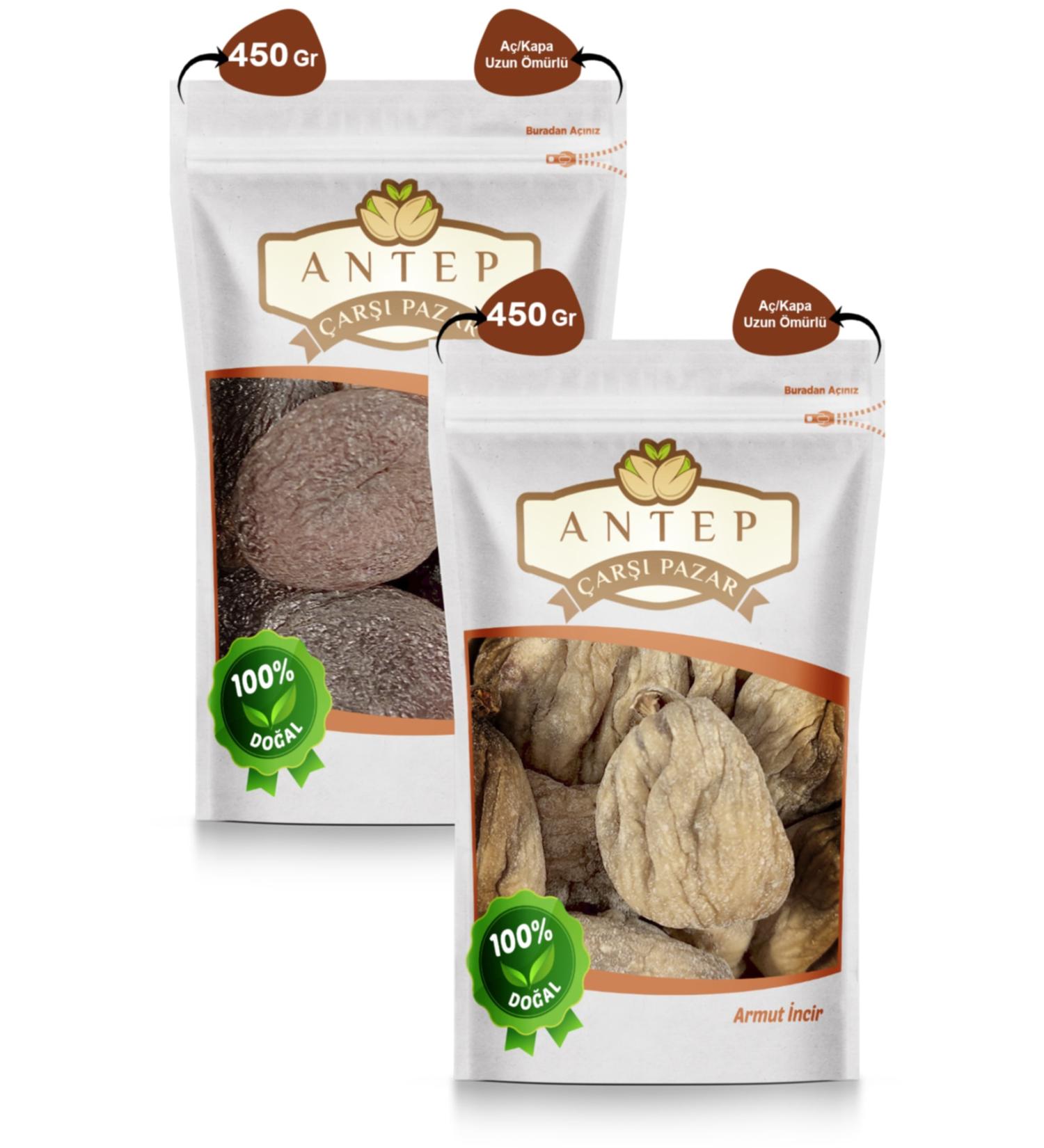 Antep Bazaar Sunday Sun Dried Apricot Jumbo Kabaash 450 Gr. | Pear Fig 450 Gr.