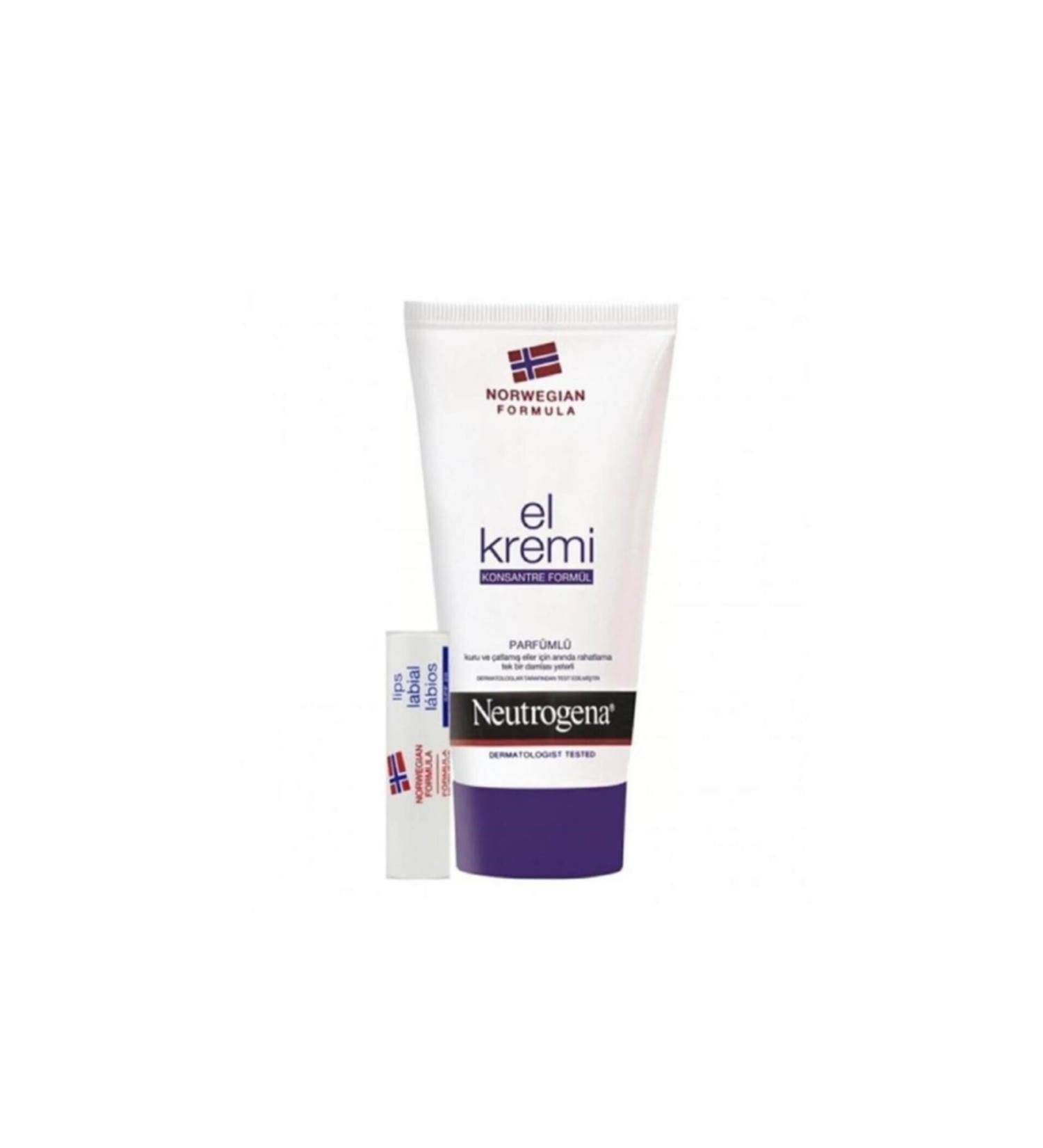 Neutrogena Perfumed Hand Cream & Lip Balm Set 75 ml