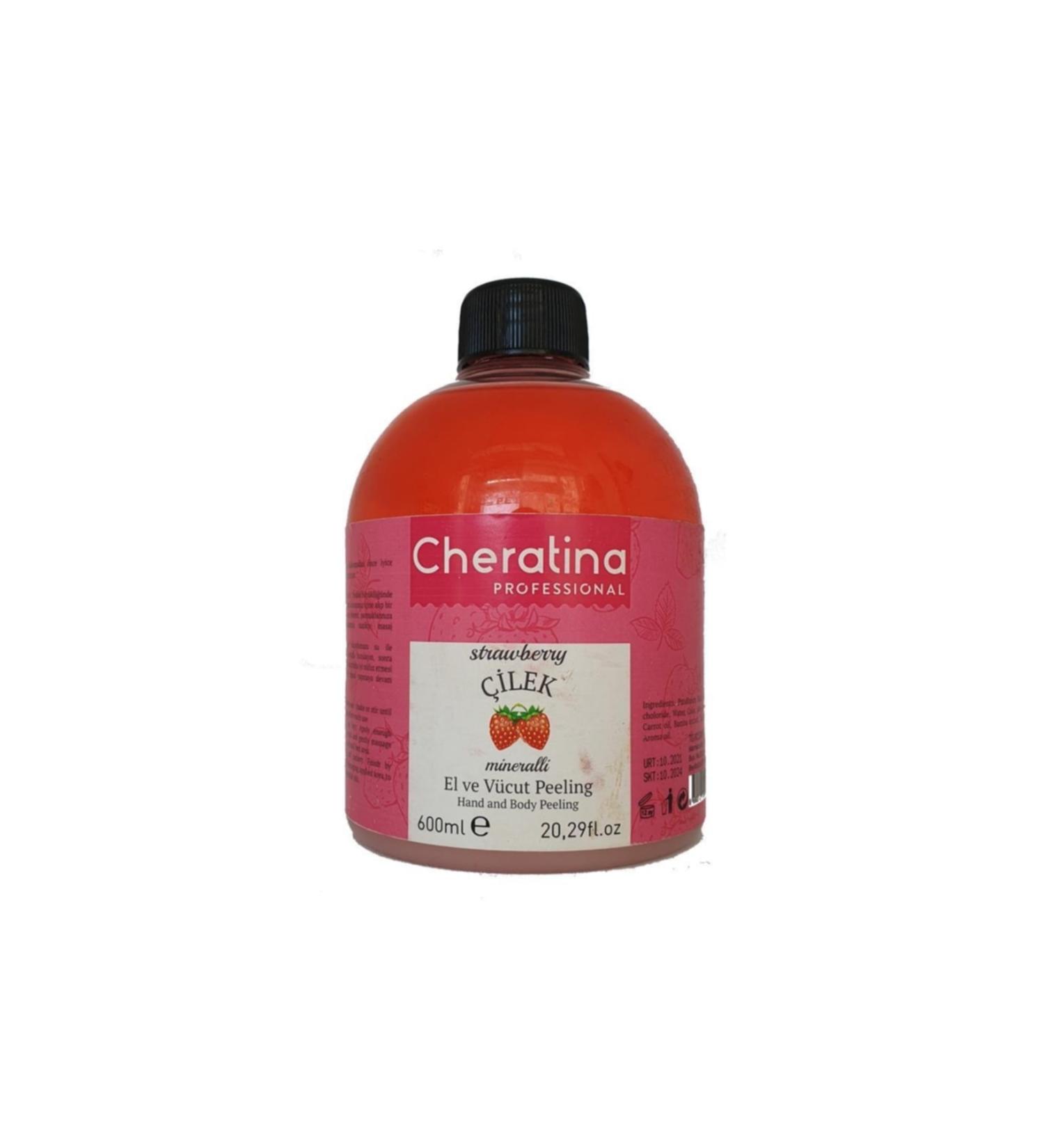 Cheratina Hand and Body Peeling 600 Ml Strawberry