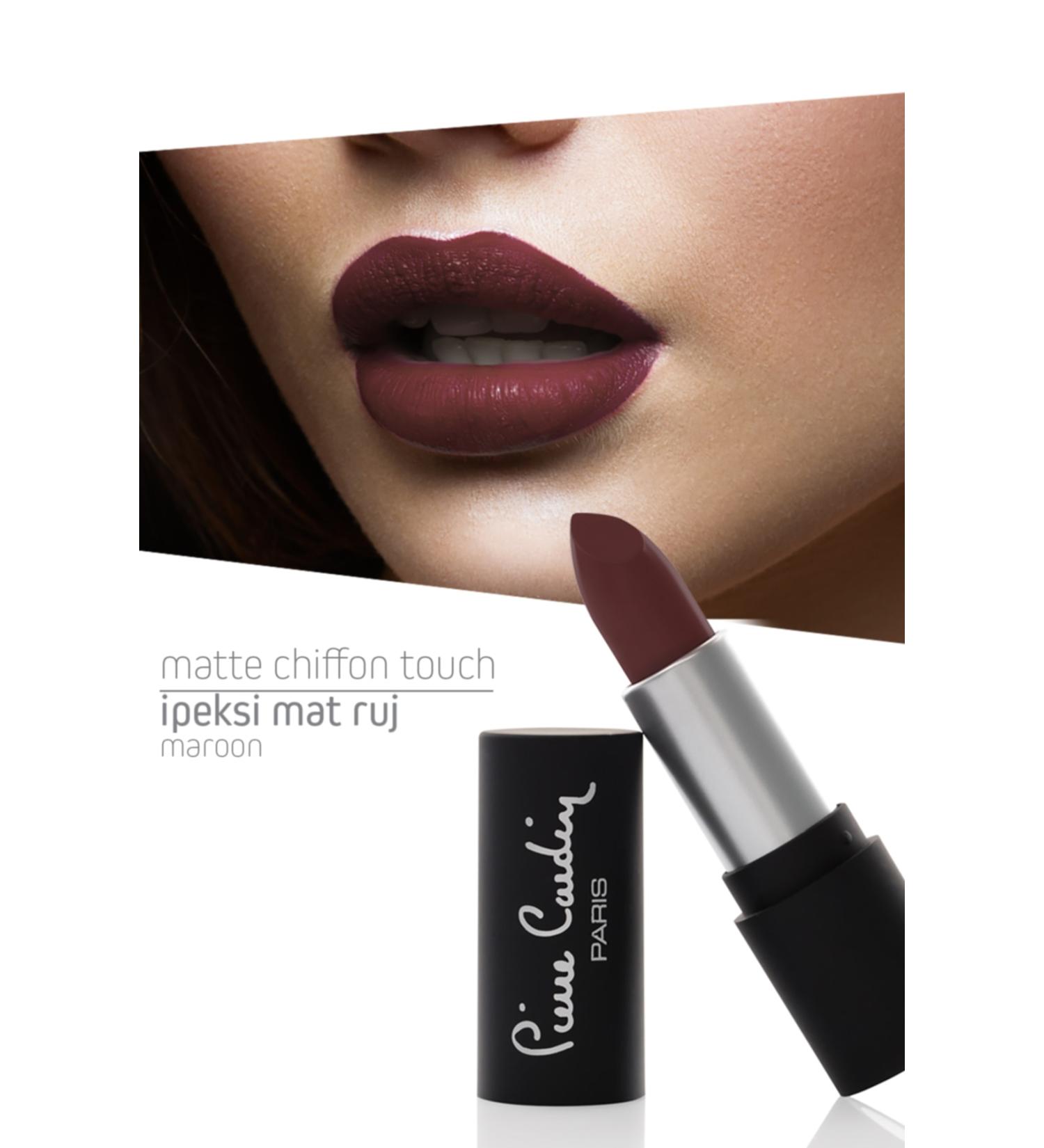 Pierre Cardin Matte Chiffon Touch Lipstick - Maroon 194 11205 - Buy Online on GoSupps.com