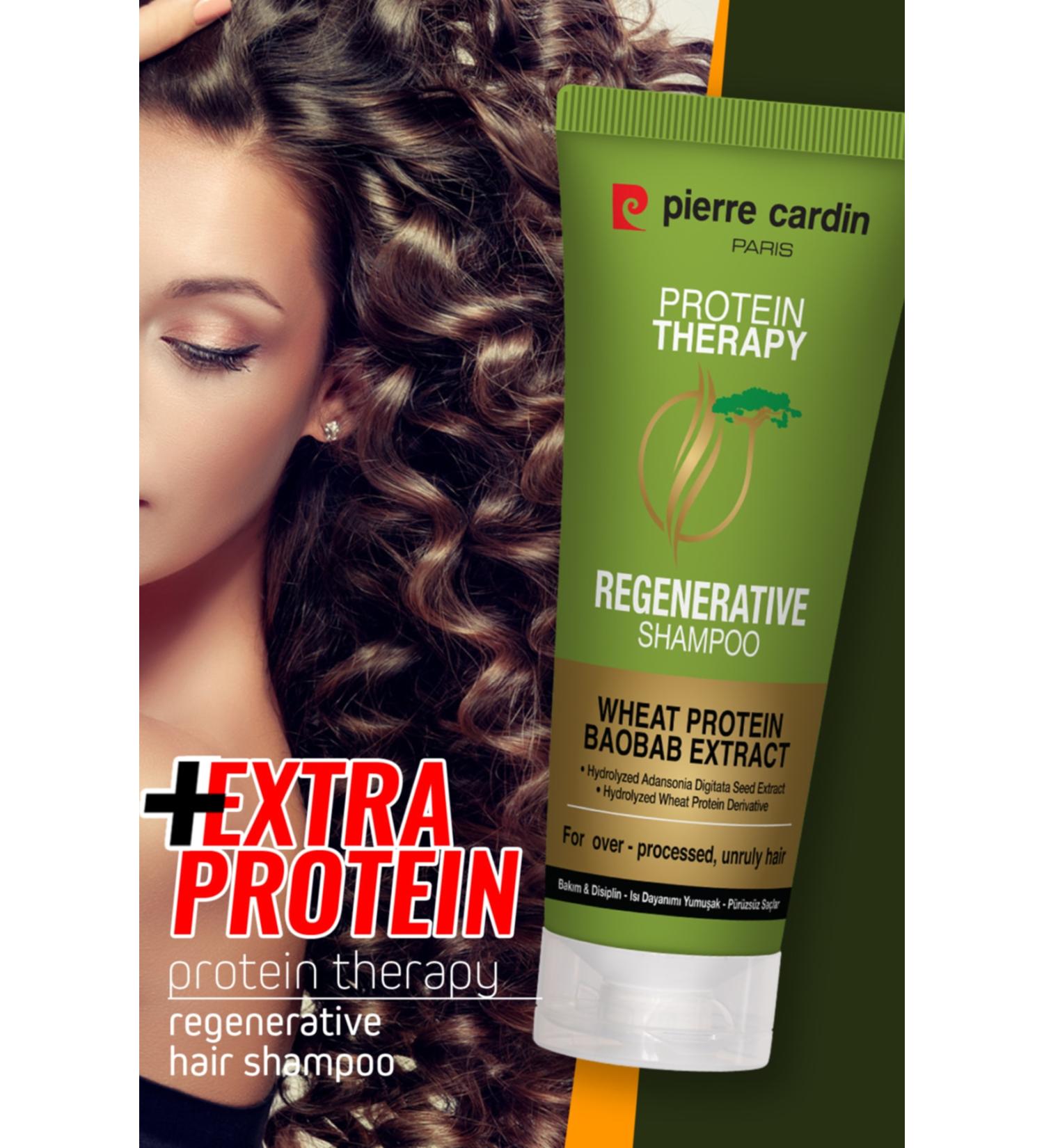 Pierre Cardin Protein Therapy Baobab Extract Wheat Protein Revitalizing Hair Care Shampoo 250 Ml