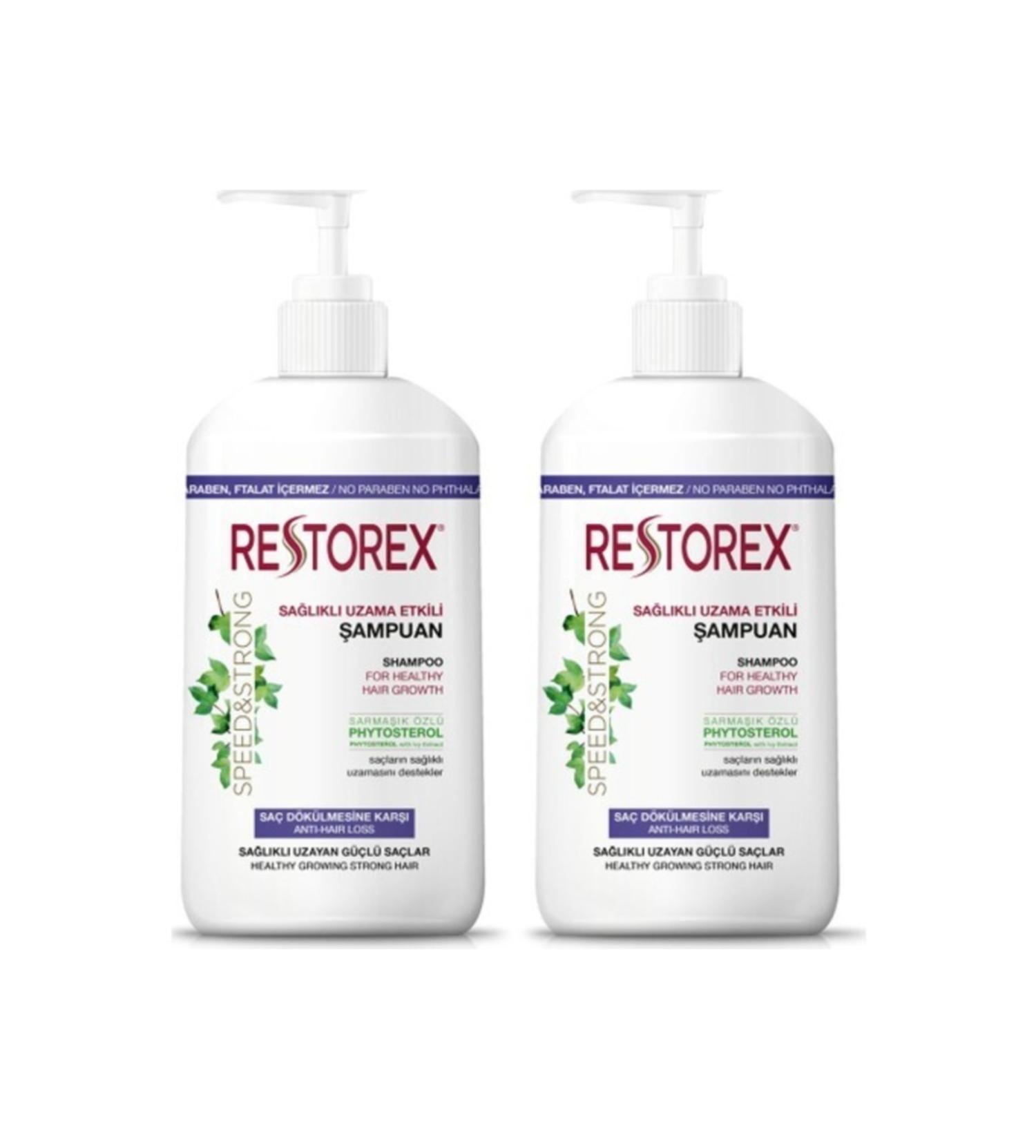 Restorex Shampoo Extra Resistance Against Hair Loss 1000 ml 2 Pieces