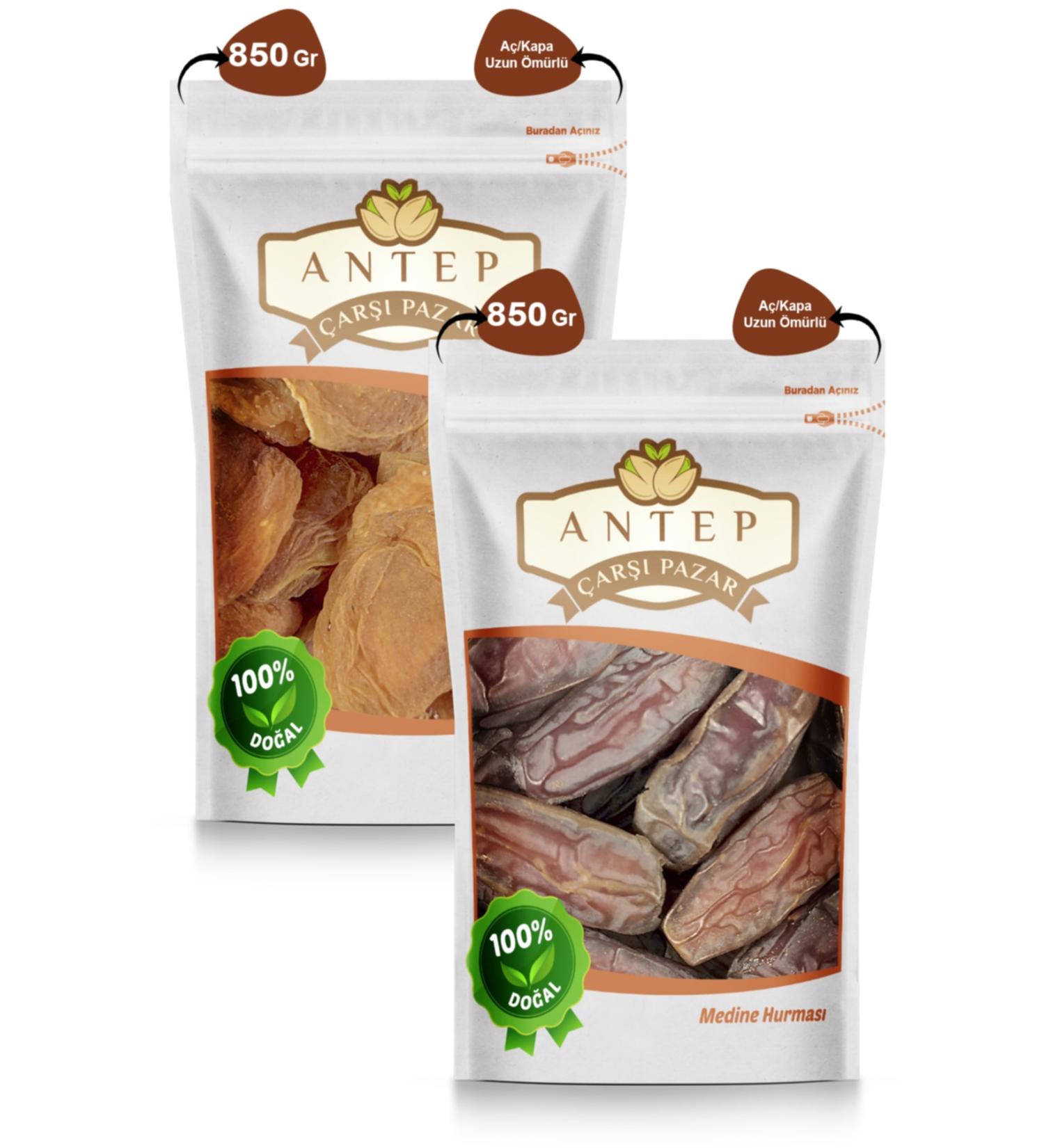 Antep Bazaar Market Leaf Apricot Compote 850 Gr. | Medina Date 850 Gr.