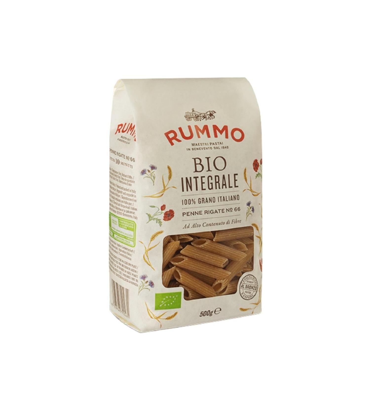Rummo Organic Whole Wheat Penne Rigate (cut pen) 500g