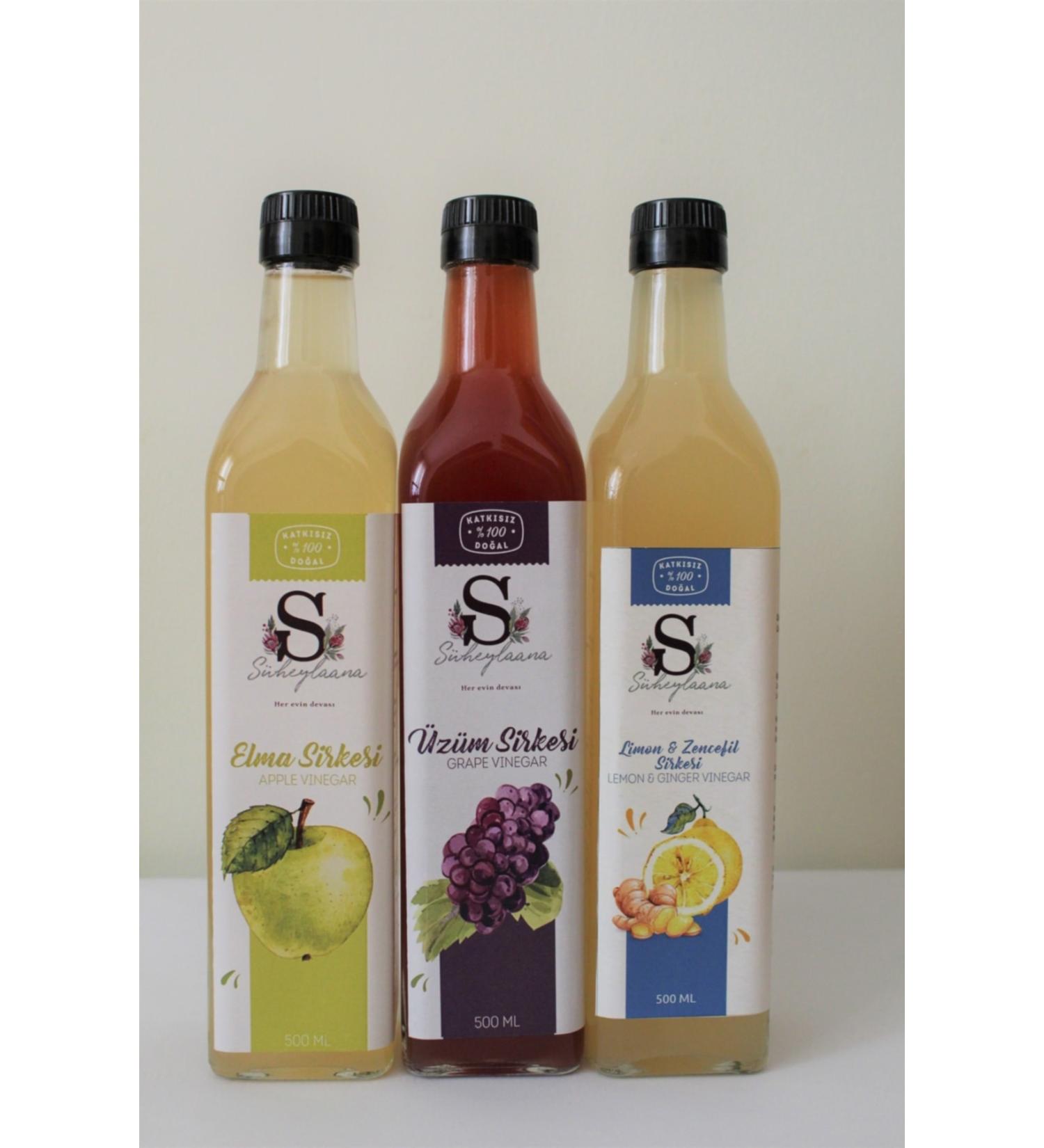Suheylaana Natural Apple - Grape - Lemon & Ginger Vinegar 500 Ml