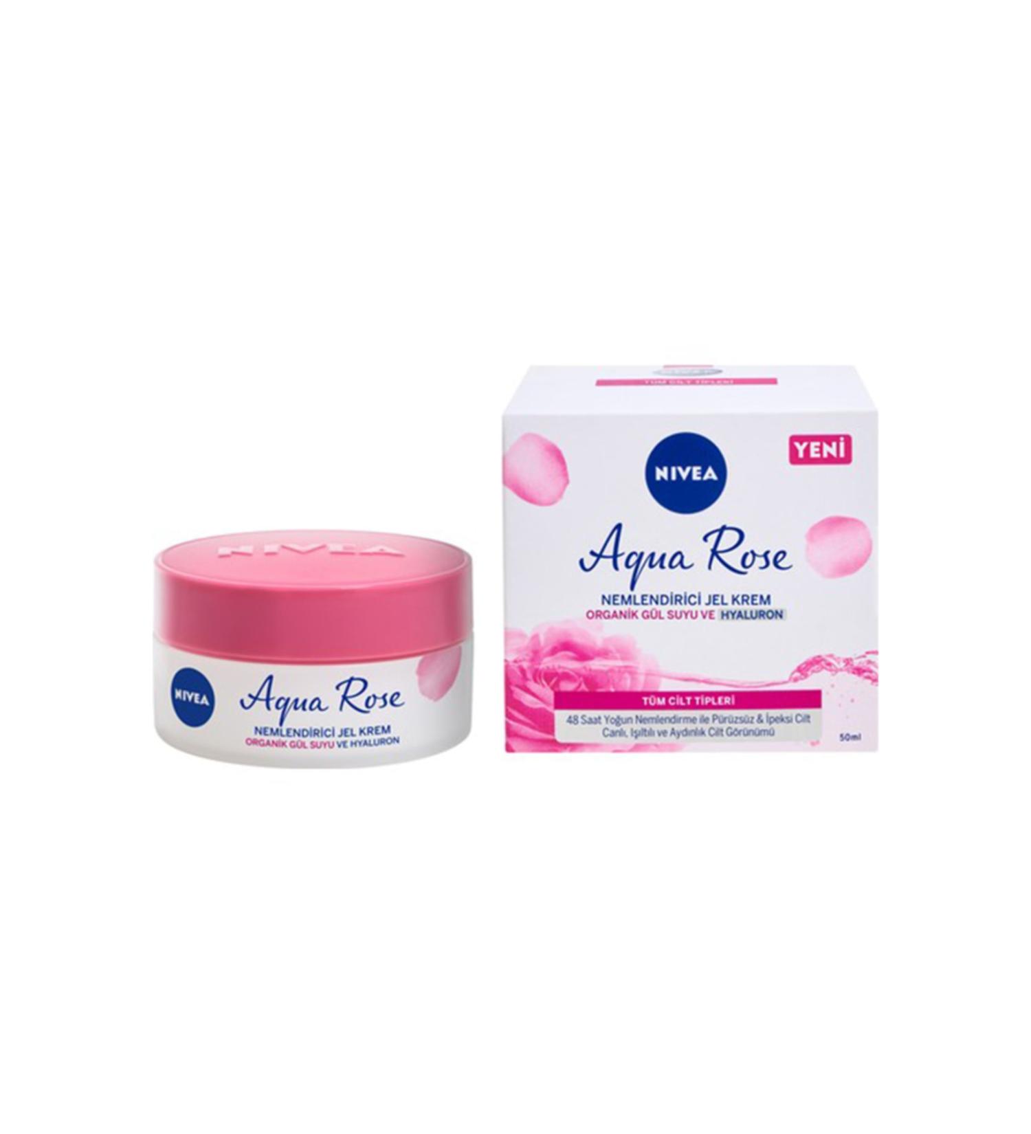 NIVEA Aqua Rose Moisturizing Gel Cream 50ml Rosewater - Buy Online on GoSupps.com
