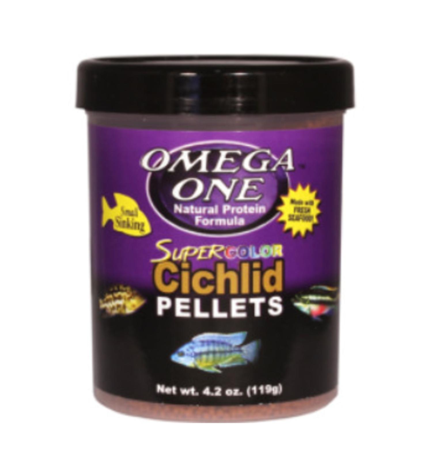 OMEGA ONE Super Color Cichlid Small Pellets 490ml / 226gr.