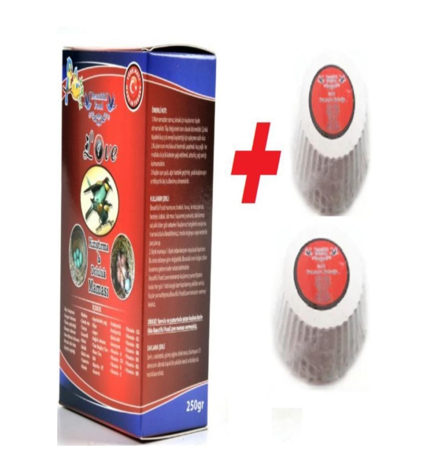 Beautiful Food Warming & Fertilization Food for Budgies and Tropical Birds 500 Gr + Beak Stone X 2 Pieces