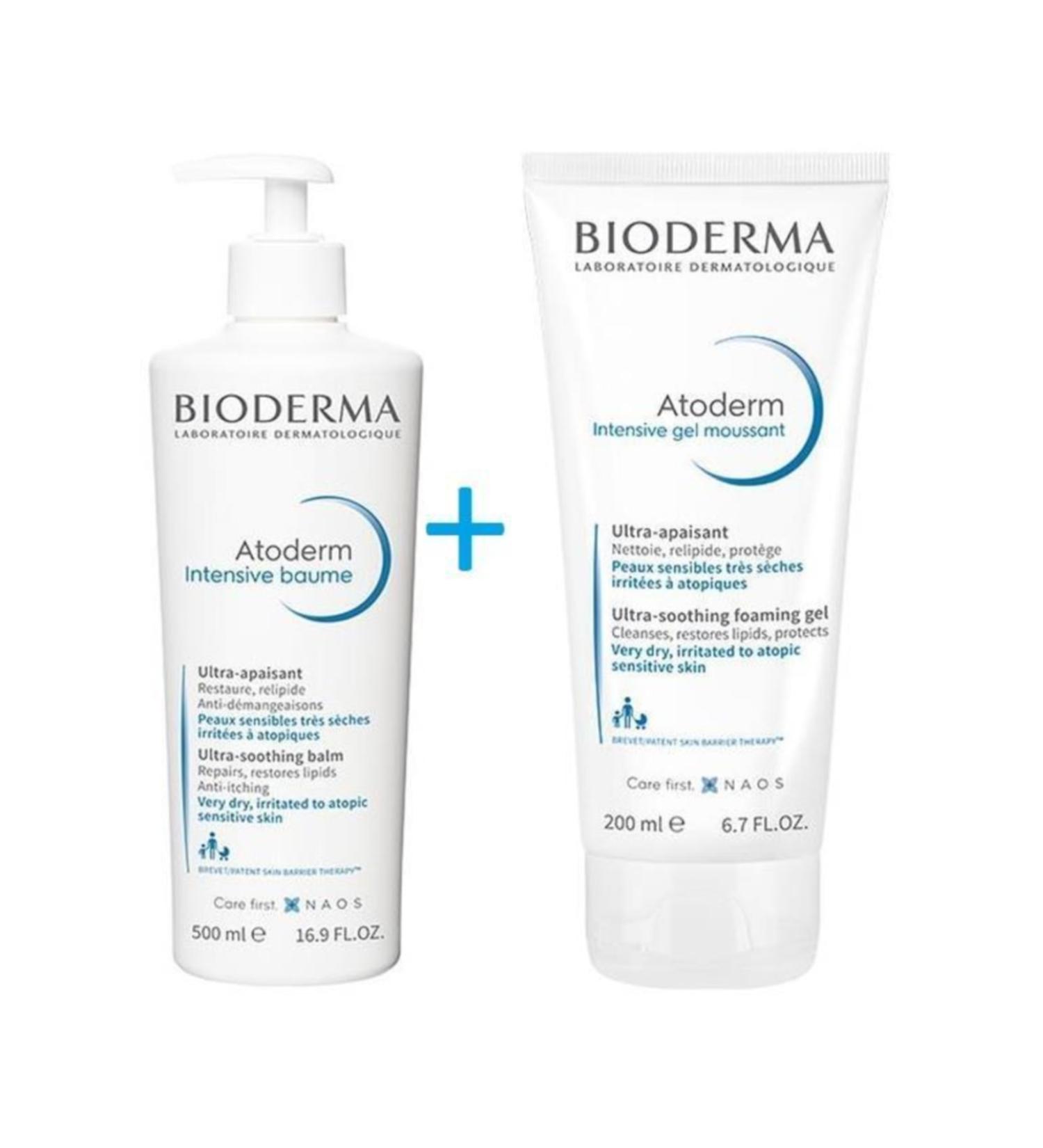 Bioderma Atoderm Intensive Foaming Gel 200 Ml+ Atoderma Intensive Baume 500 Ml