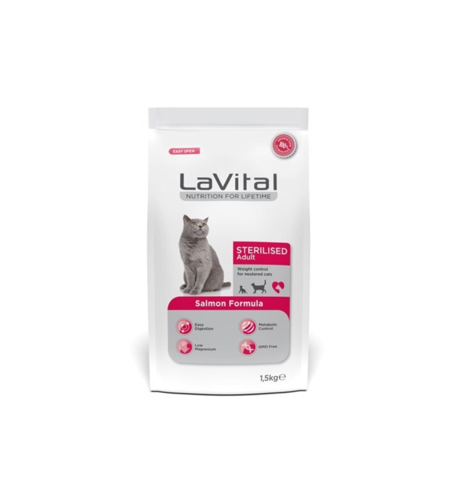 La Vital Lavital Sterilized Salmon Sterilized Cat Food 1.5 Kg