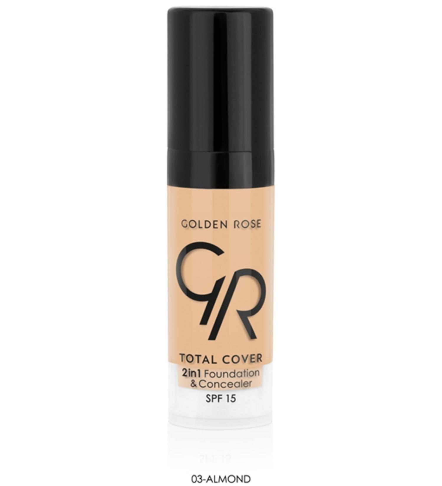 Golden Rose Brand: Total Cover Foundation Mini- Almond 03 Category: Foundation